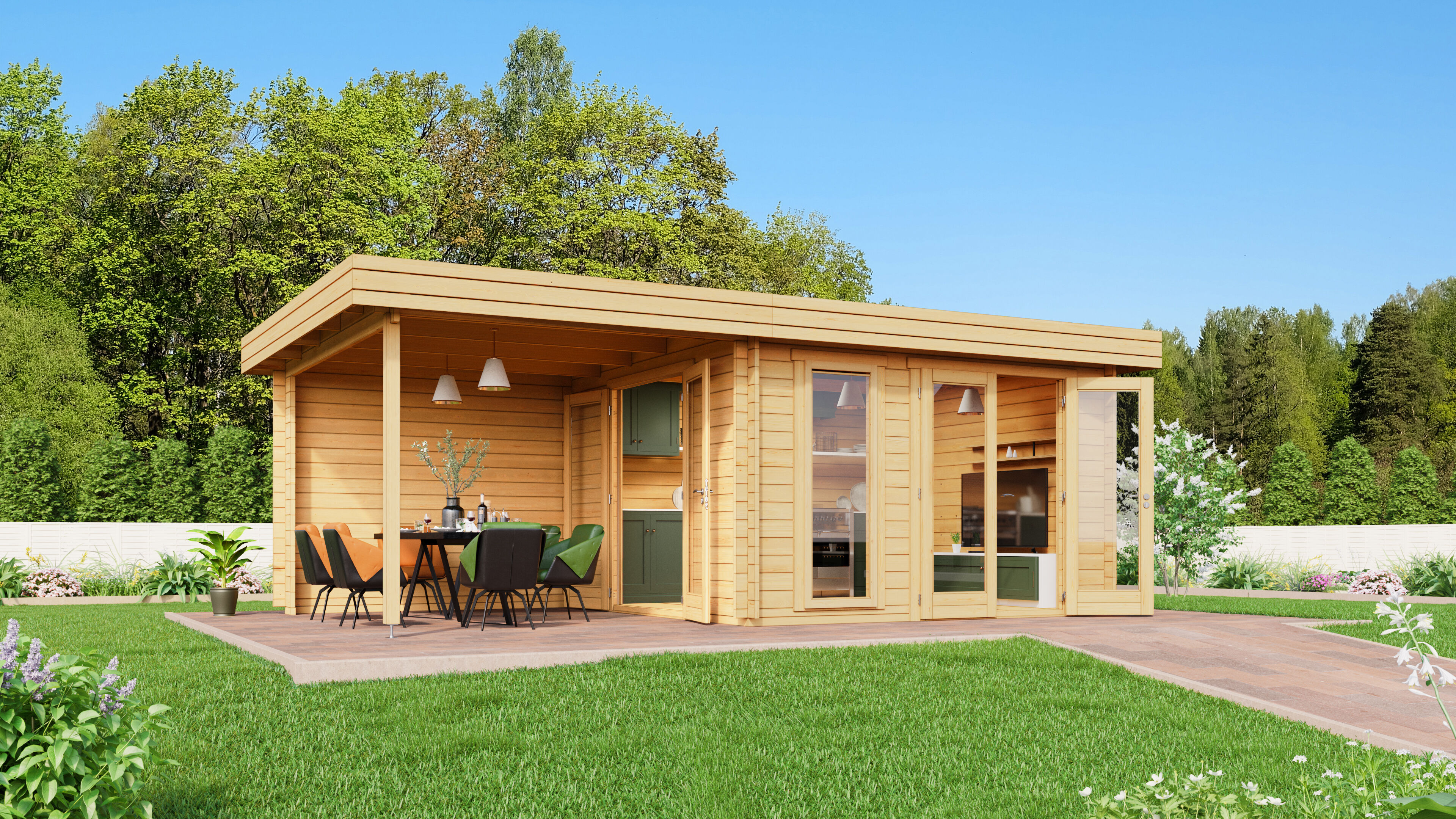 Fjordholz Gartenhaus Modell Ronya 44 7x4m | Rabatt: 26 %