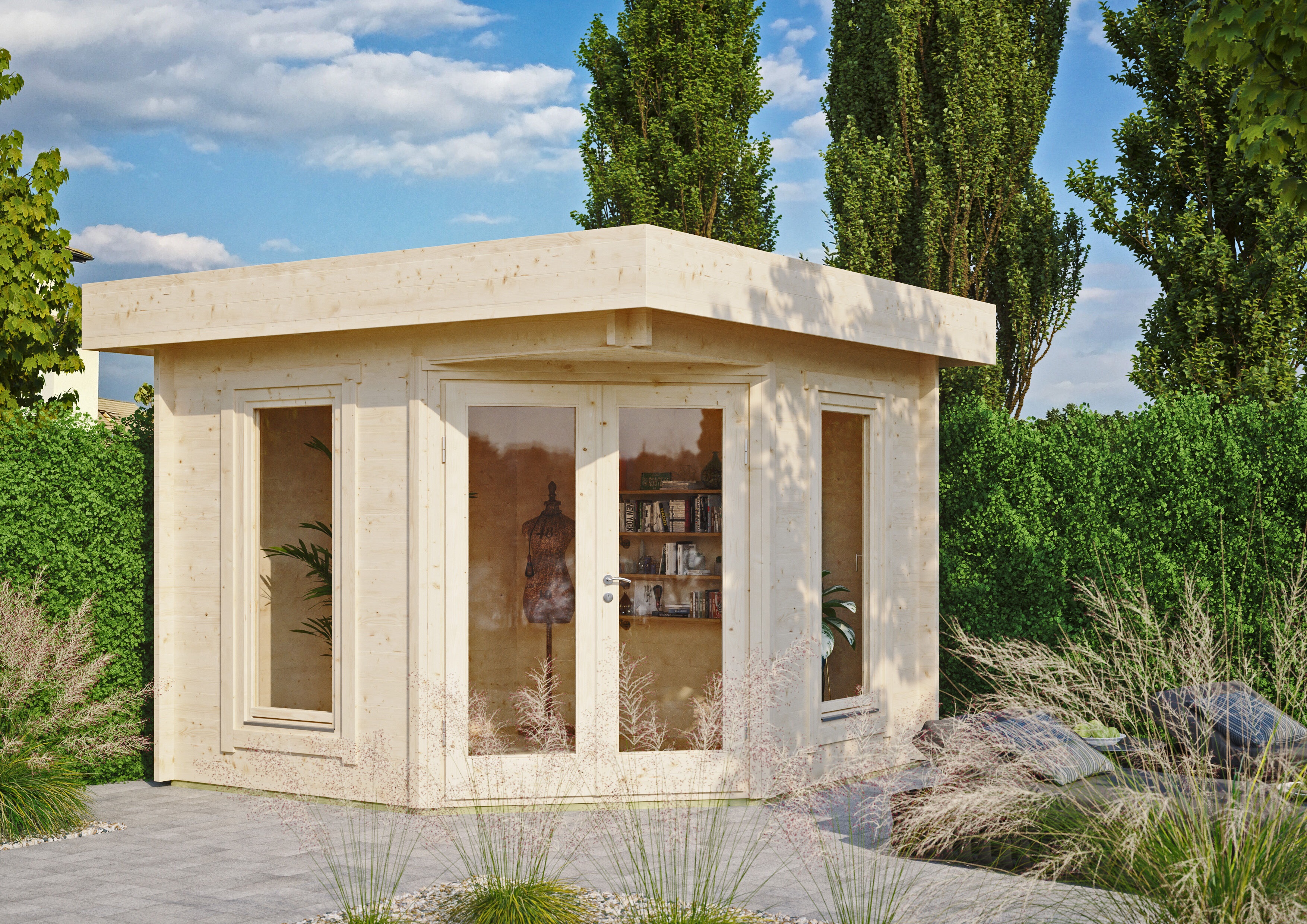 Fjordholz Gartenhaus Modell Nora 44 A Modern 4x3m | Rabatt: 26 %