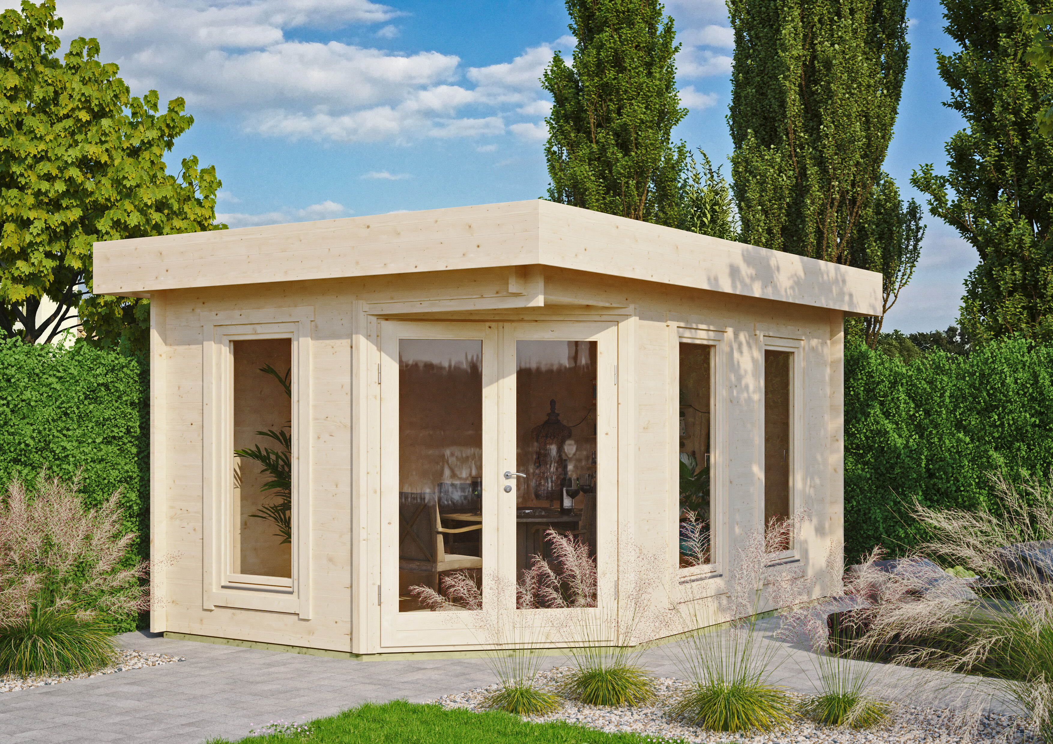 Fjordholz Gartenhaus Modell Nora 44 B Modern 5x3m | Rabatt: 26 %