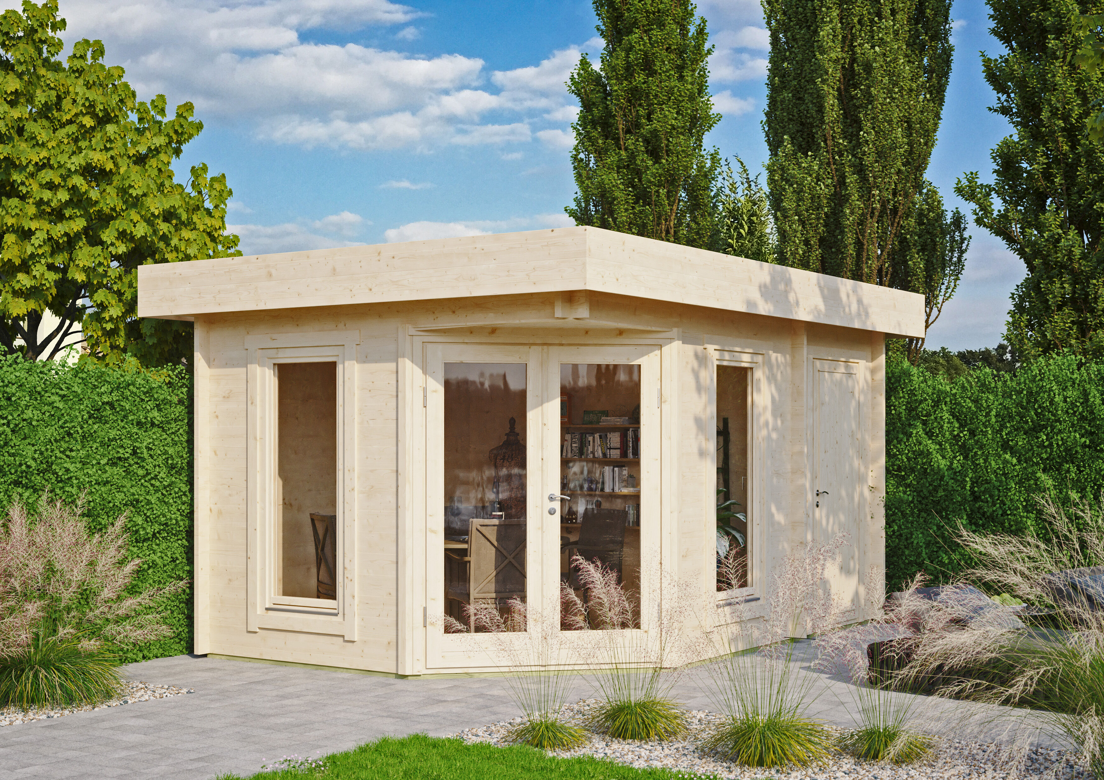 Fjordholz Gartenhaus Modell Nora 44 C Modern 6x4m | Rabatt: 26 %