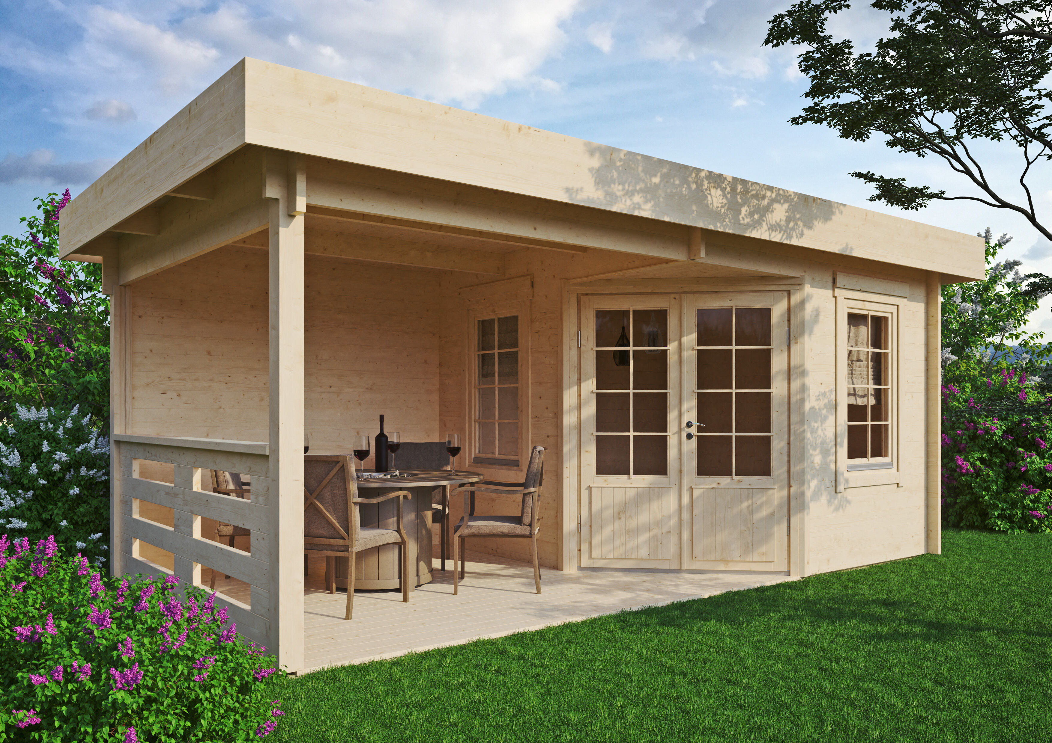 Fjordholz Gartenhaus Modell Nora 44 D Klassik 5x4m | Rabatt: 26 %