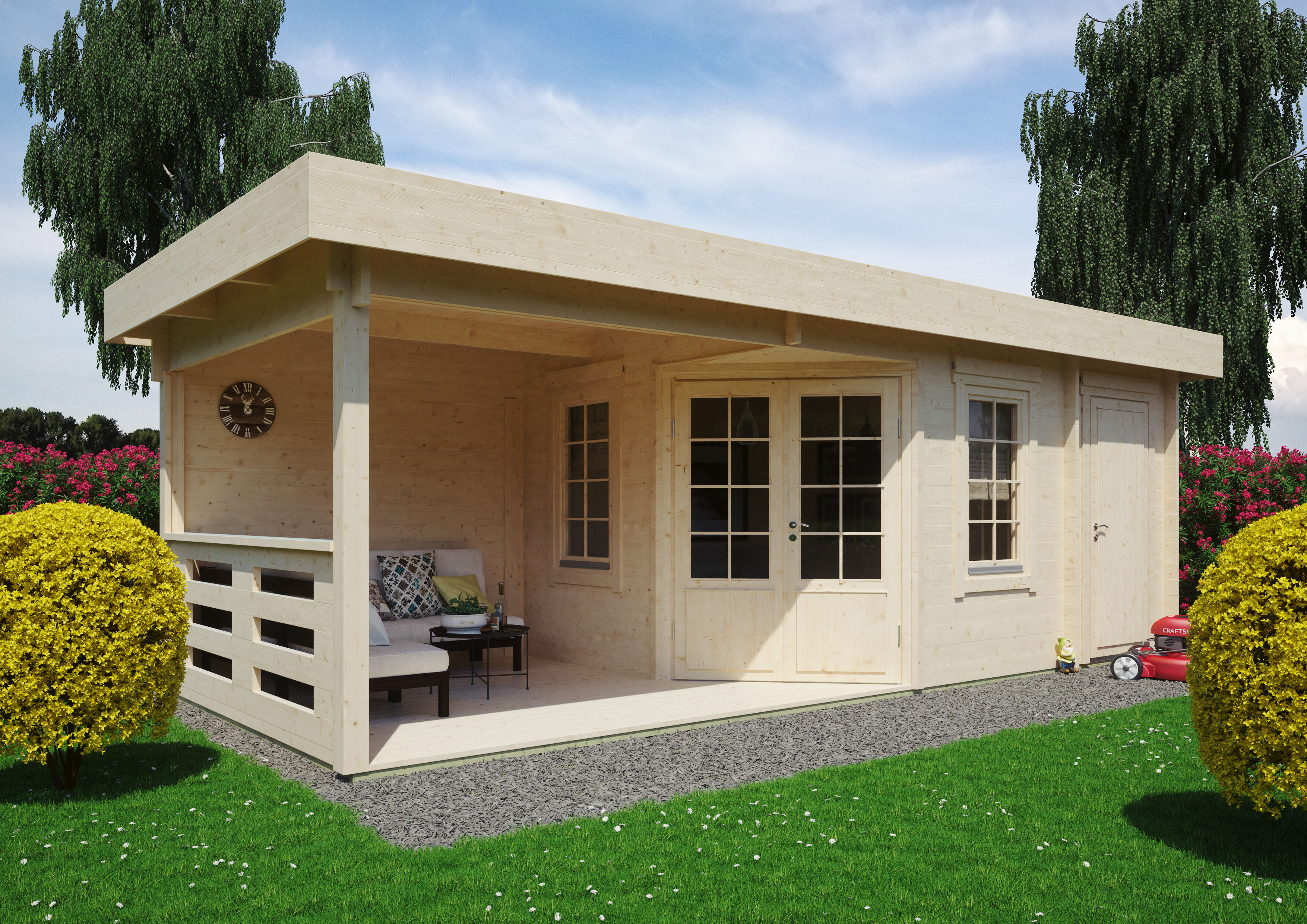 Fjordholz Gartenhaus Modell Nora 44 E Klassik 8x4m | Rabatt: 26 %