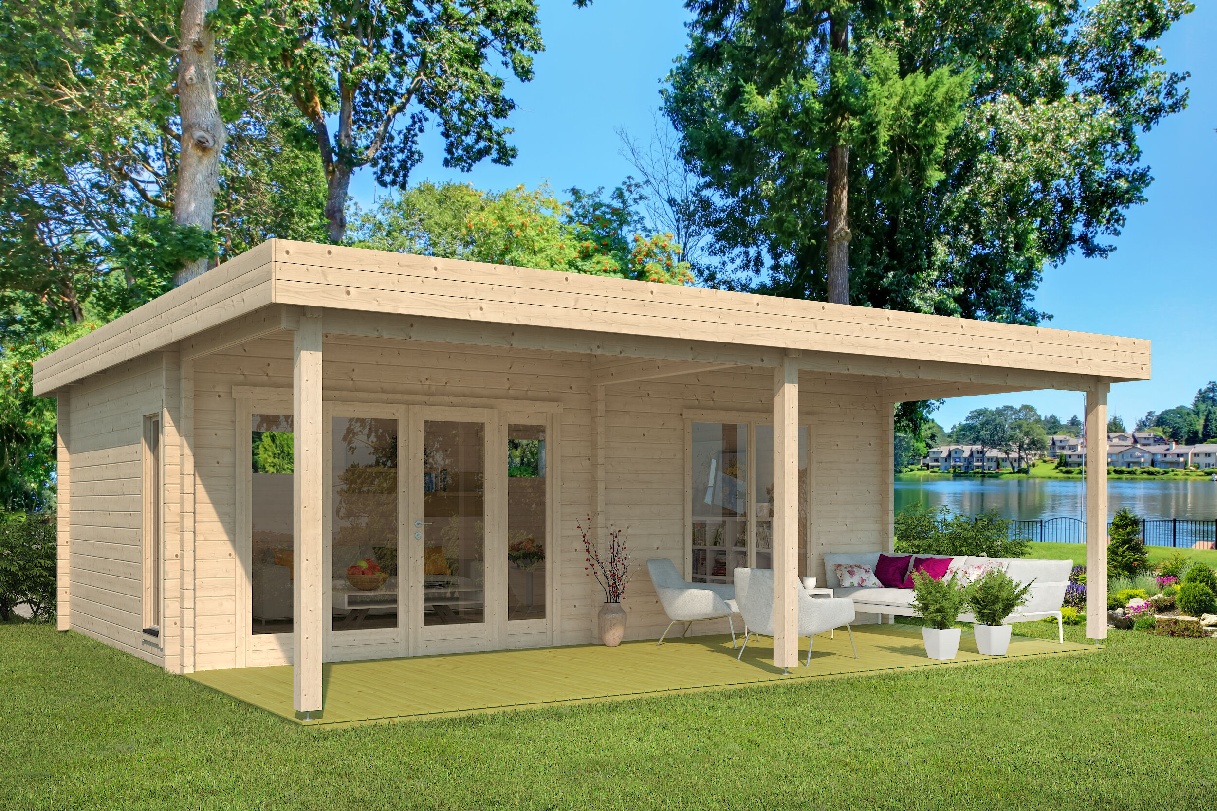 Fjordholz Gartenlounge Modell Oskar 44 7x4m | Rabatt: 26 %