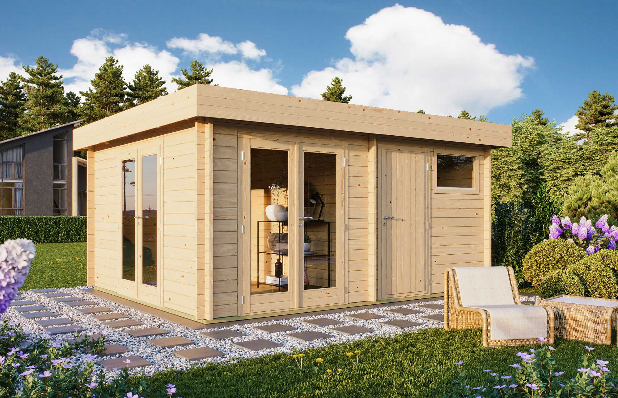 Fjordholz Gartenhaus Modell Holm 44 5x4m | Rabatt: 26 %