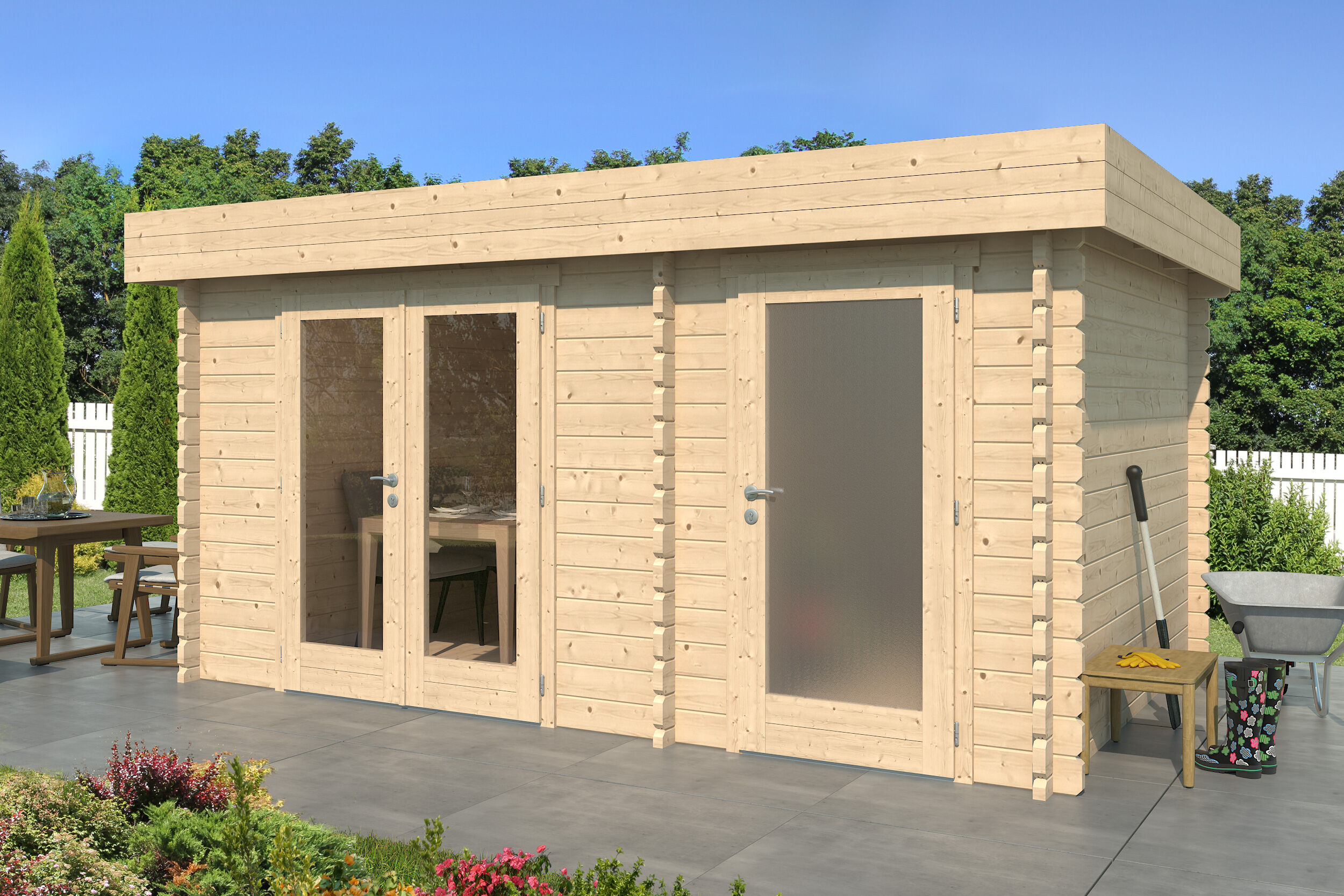 Fjordholz Gartenhaus Modell Hilla 44 4x3m | Rabatt: 26 %