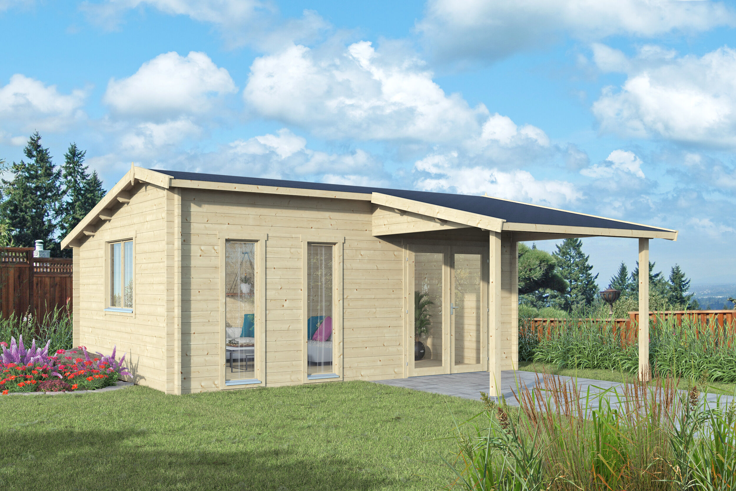 Fjordholz Gartenhaus Modell Ramon 44 6x4m | Rabatt: 26 %