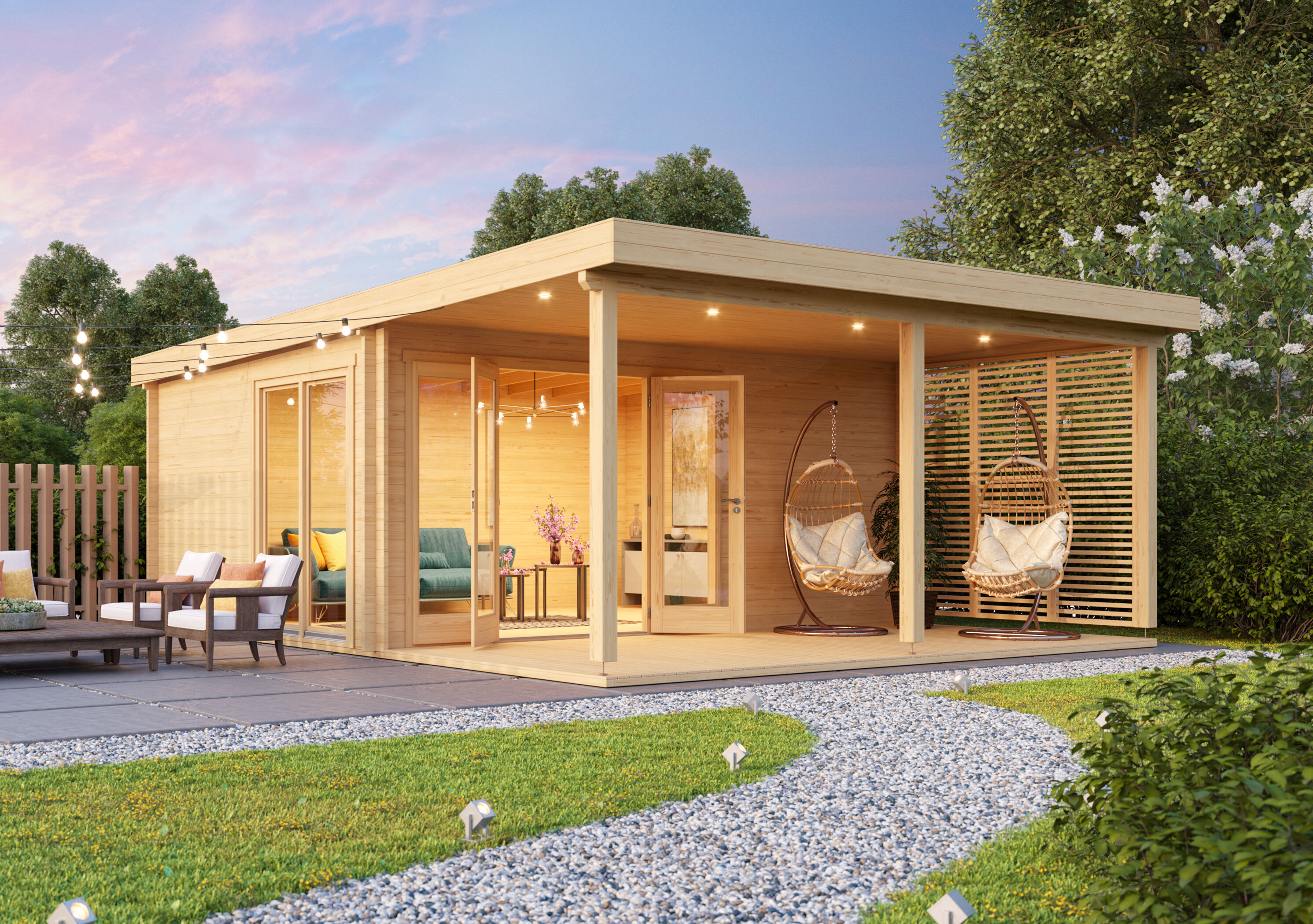 Fjordholz Gartenhaus Modell Kaarlo 44 6x4m | Rabatt: 26 %