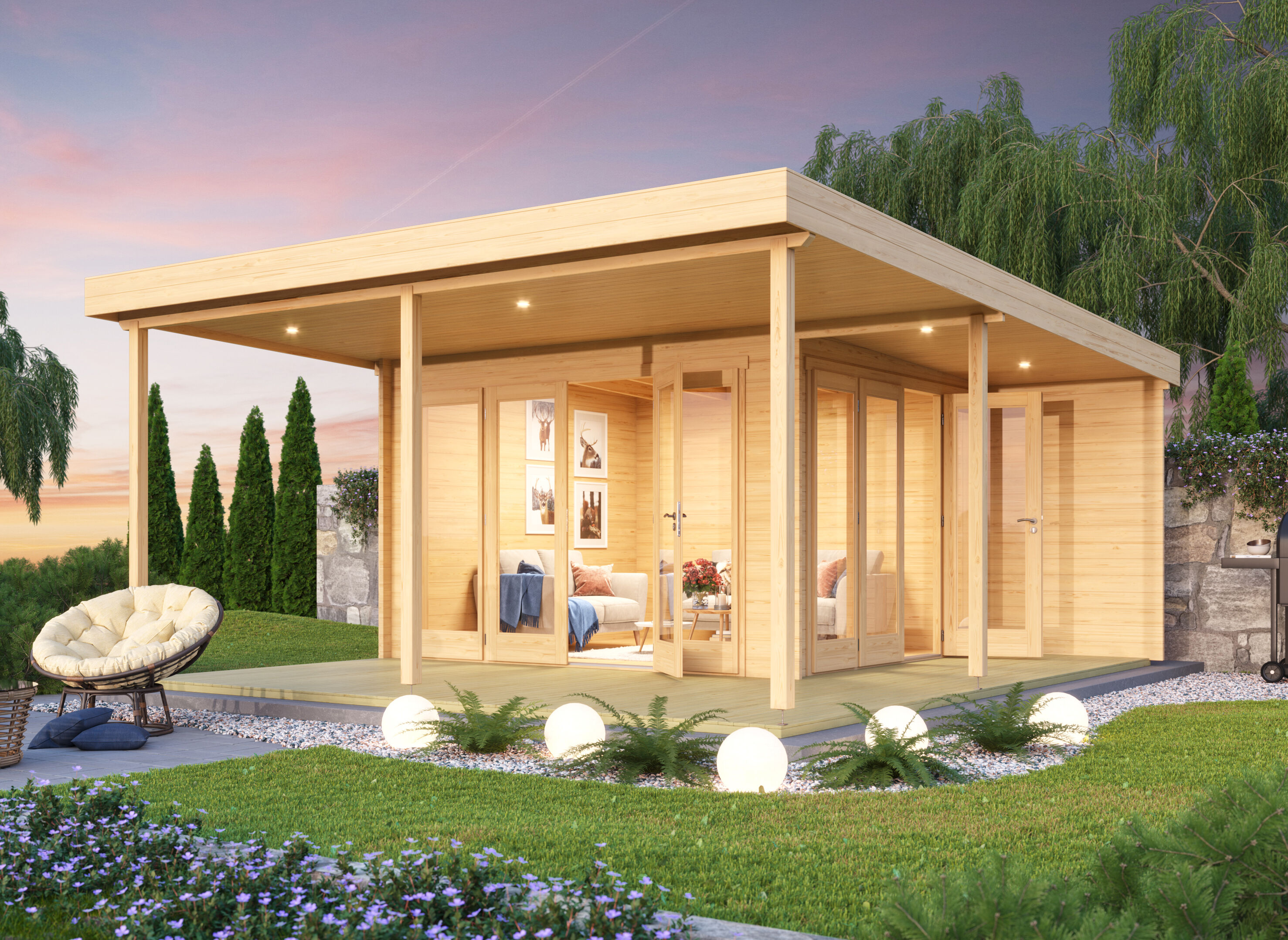 Fjordholz Gartenhaus Modell Keno 70 6x4m | Rabatt: 26 %