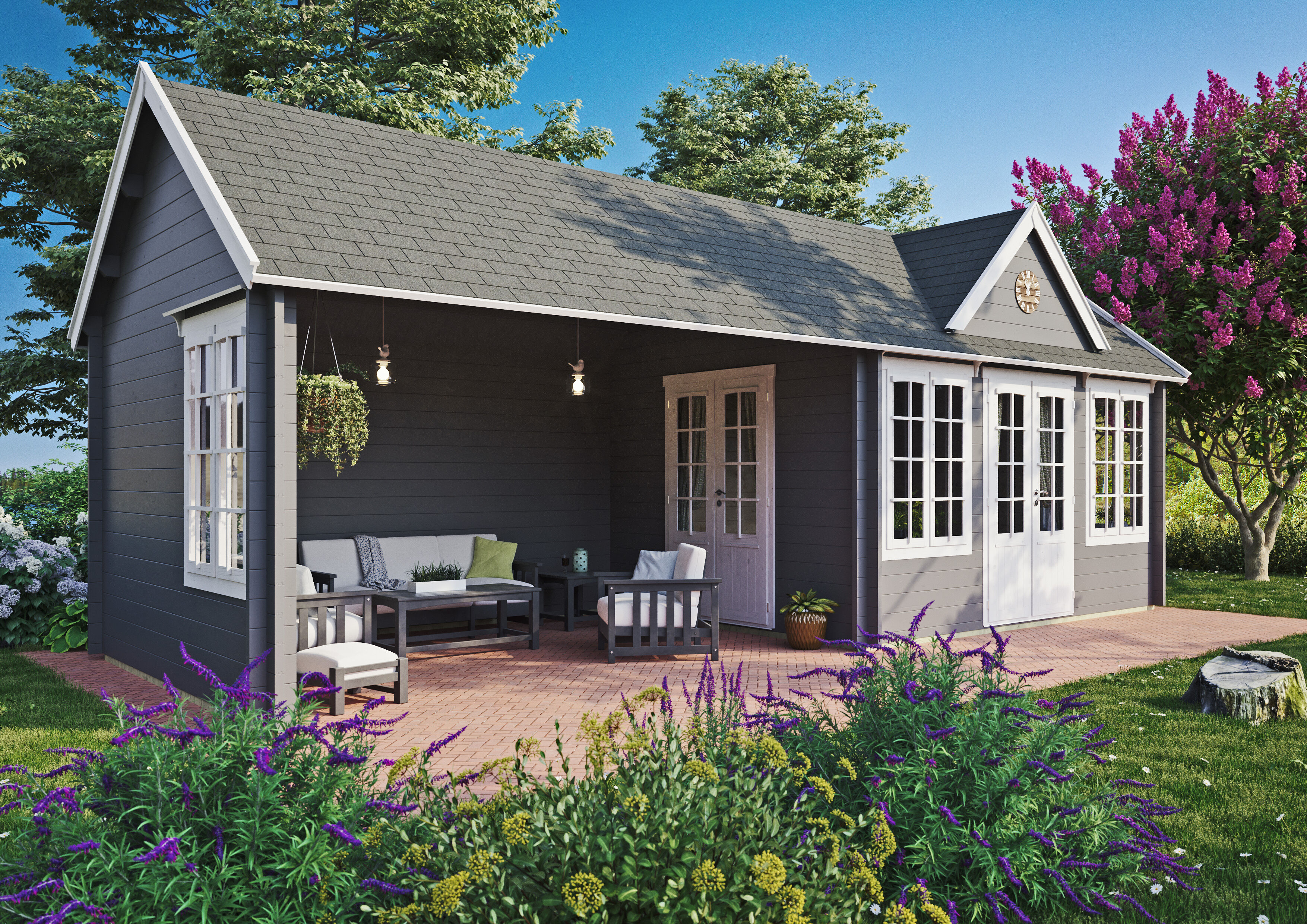 Fjordholz Gartenhaus Modell Teehaus Westminster 70 8x4m | Rabatt: 26 %