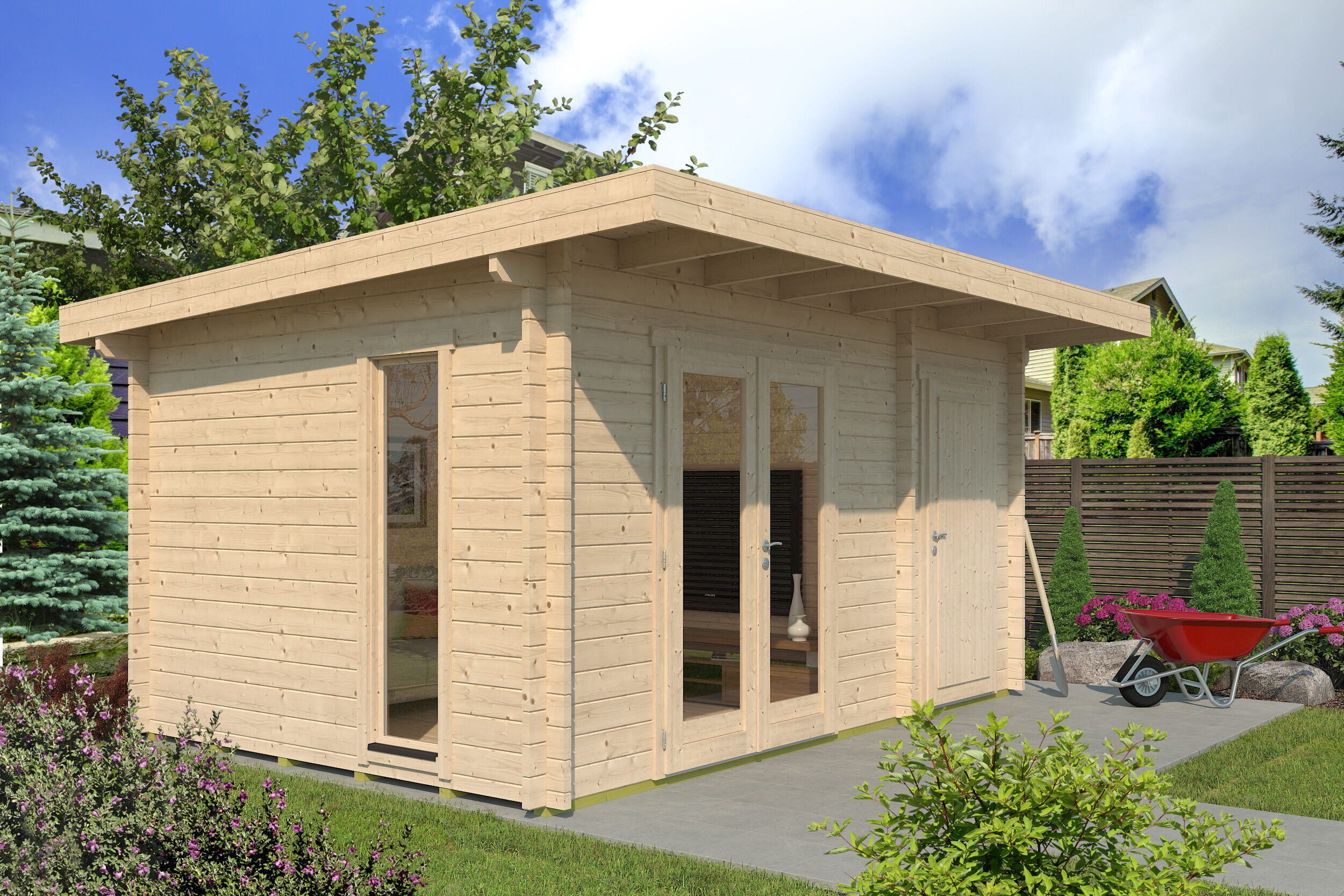 Fjordholz Gartenhaus Modell Heino 44 4x3m | Rabatt: 26 %