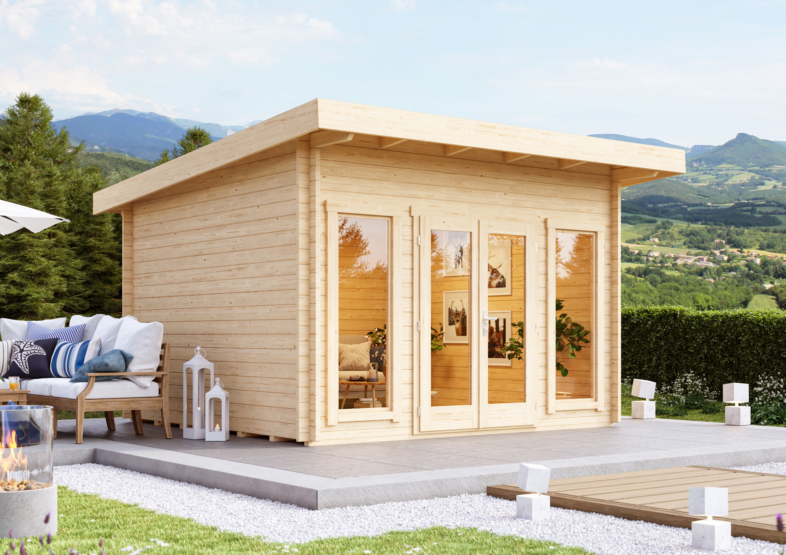Fjordholz Gartenhaus Modell John 44 5x4m | Rabatt: 26 %