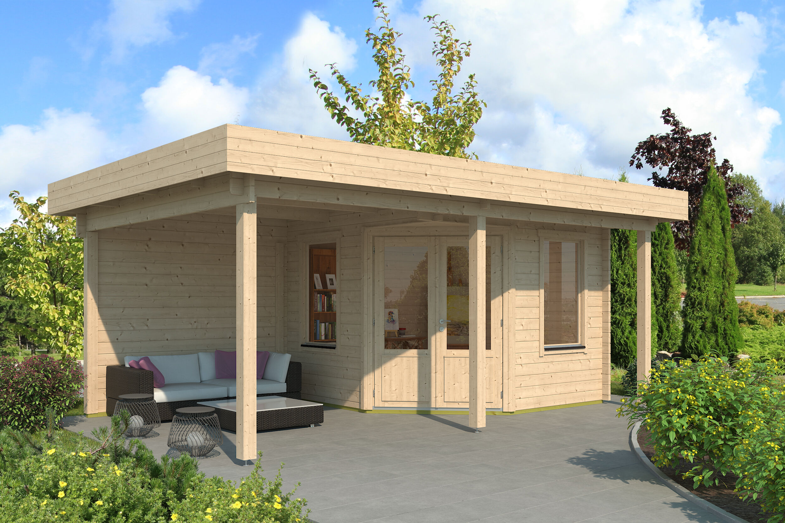 Fjordholz Gartenhaus Modell Nora 44 G Klassik 4x3m | Rabatt: 26 %