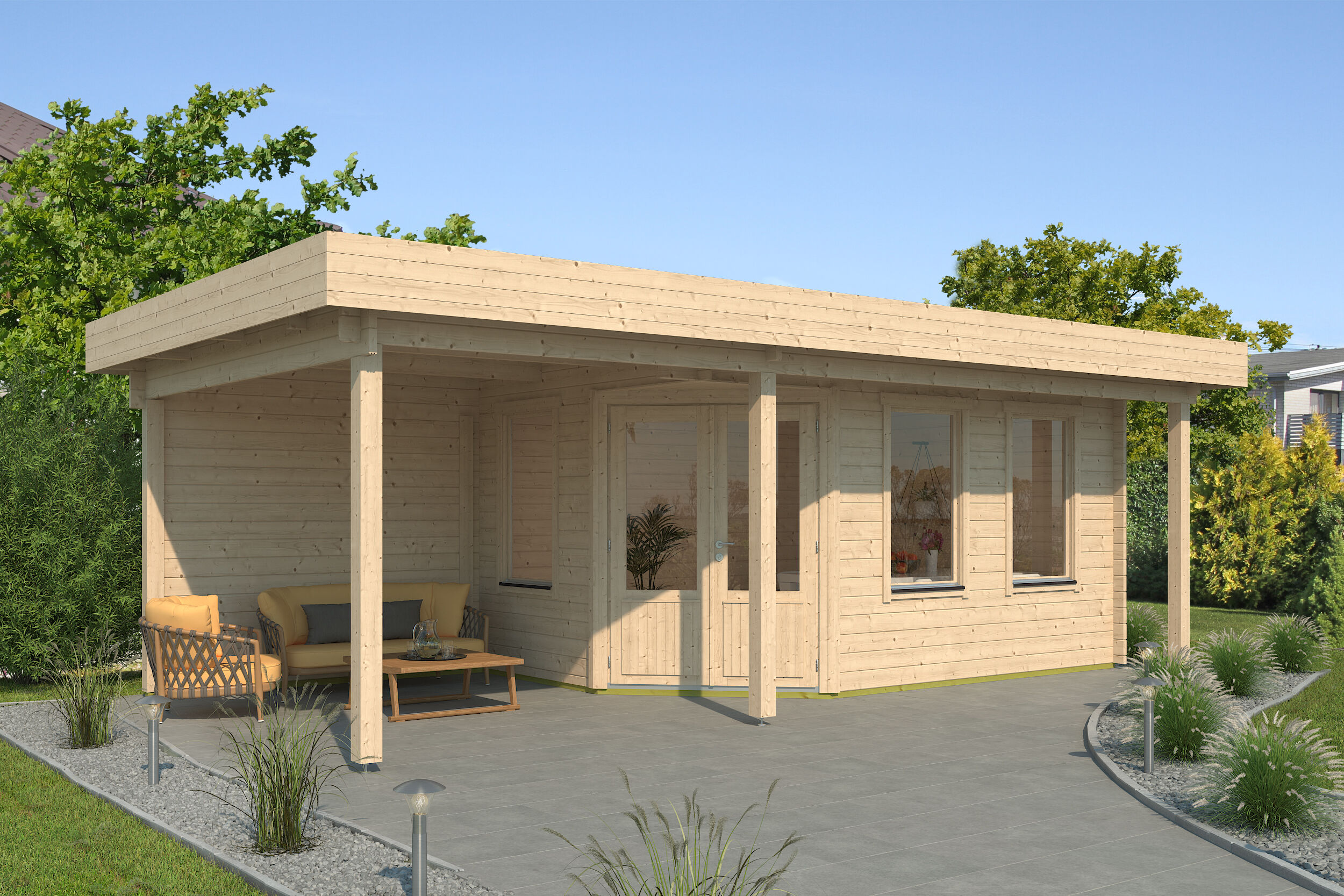 Fjordholz Gartenhaus Modell Nora 44 I Klassik 7x4m | Rabatt: 26 %