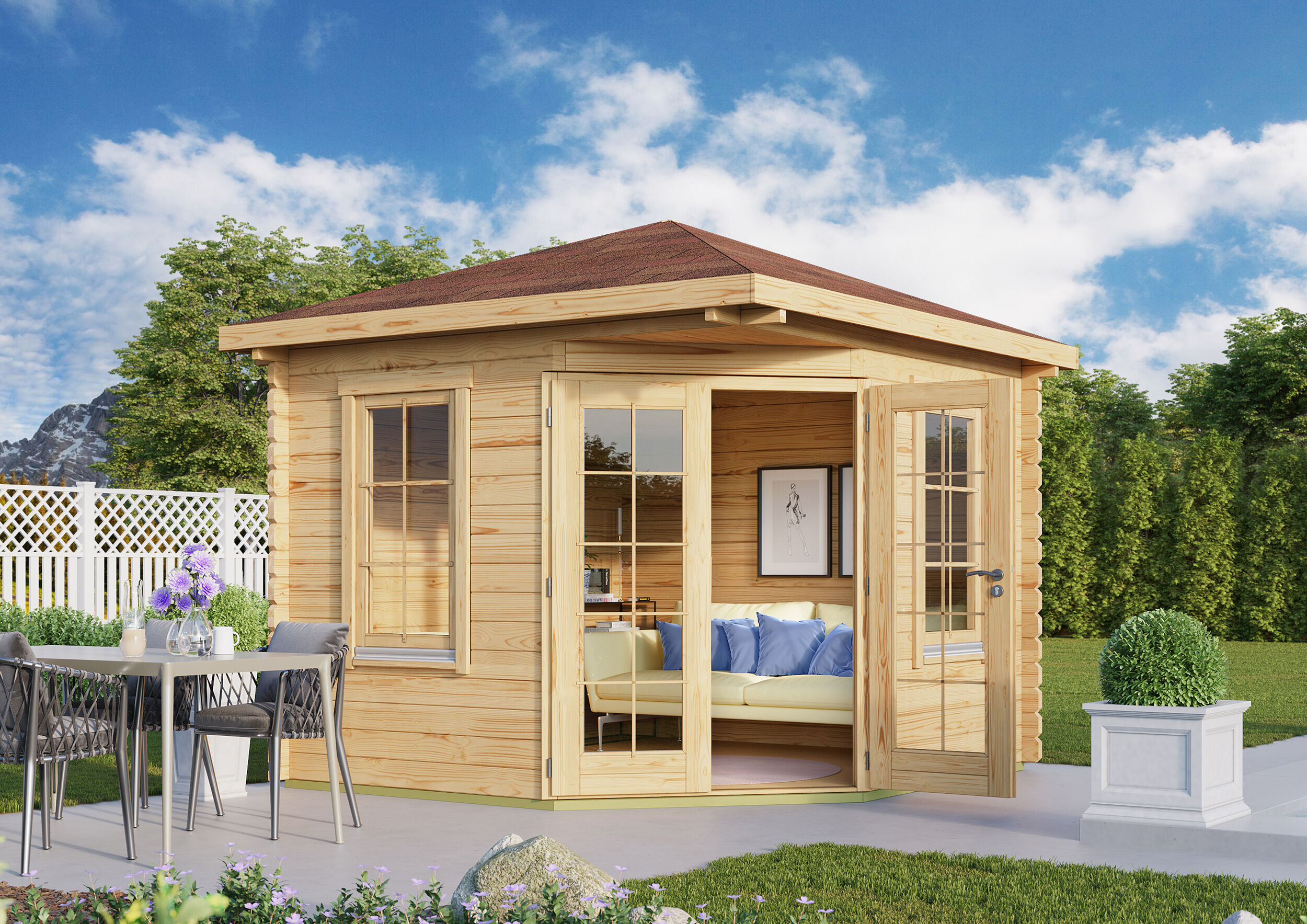 Fjordholz Gartenhaus Modell Fico 44 3x3m | Rabatt: 26 %
