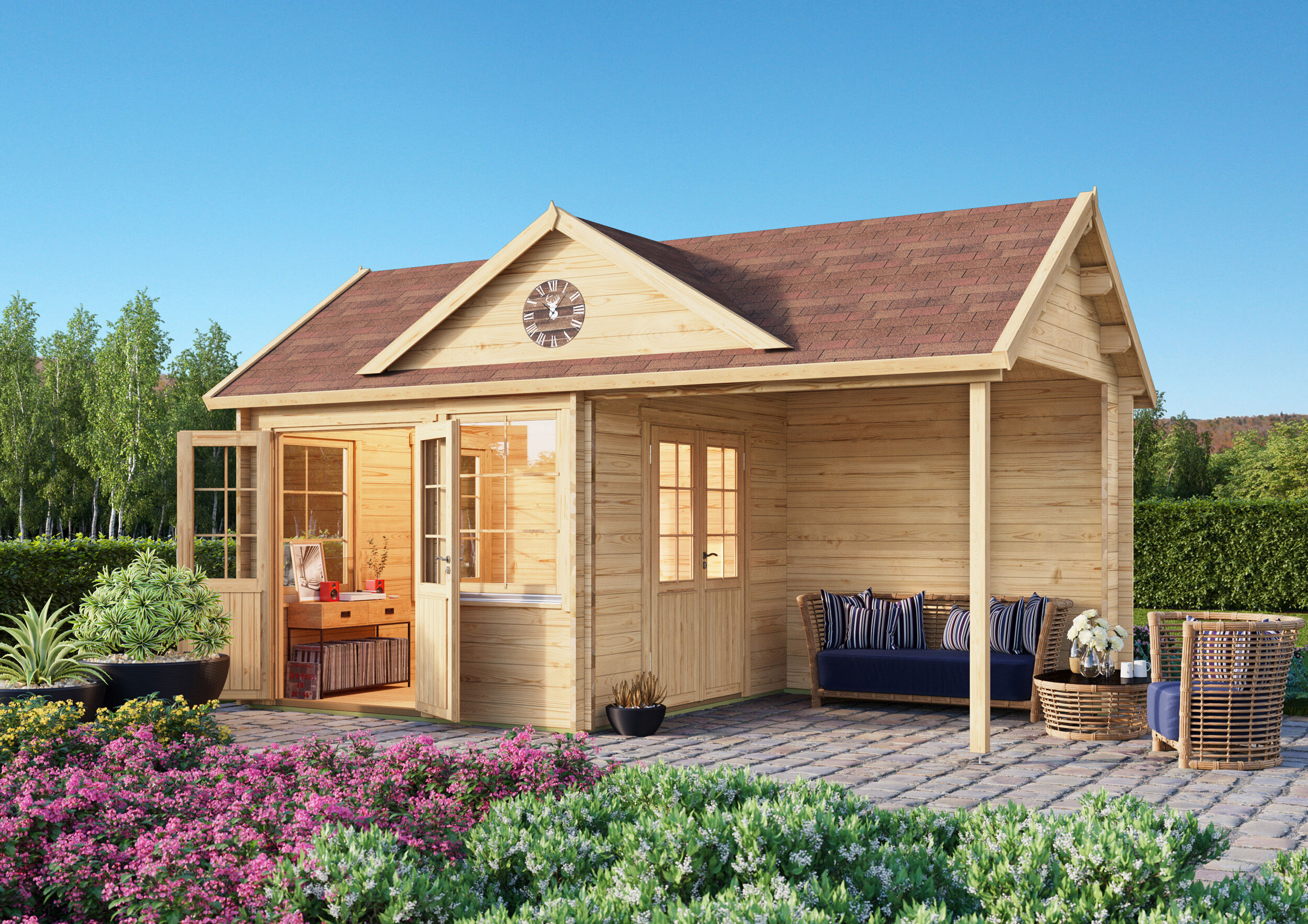 Fjordholz Gartenhaus Modell Teehaus Kirkless 70 6x4m | Rabatt: 26 %