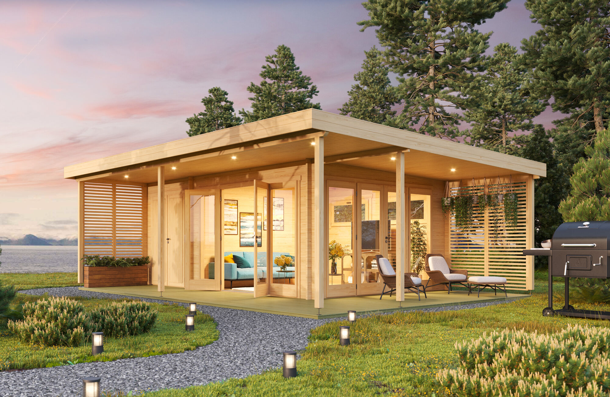Fjordholz Gartenlounge Modell Kilian 70 8x5m | Rabatt: 26 %