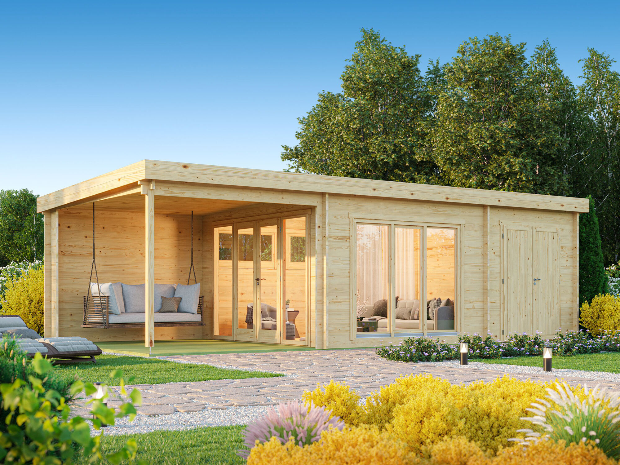 Fjordholz Gartenlounge Modell Olaf 44 6x4m | Rabatt: 26 %
