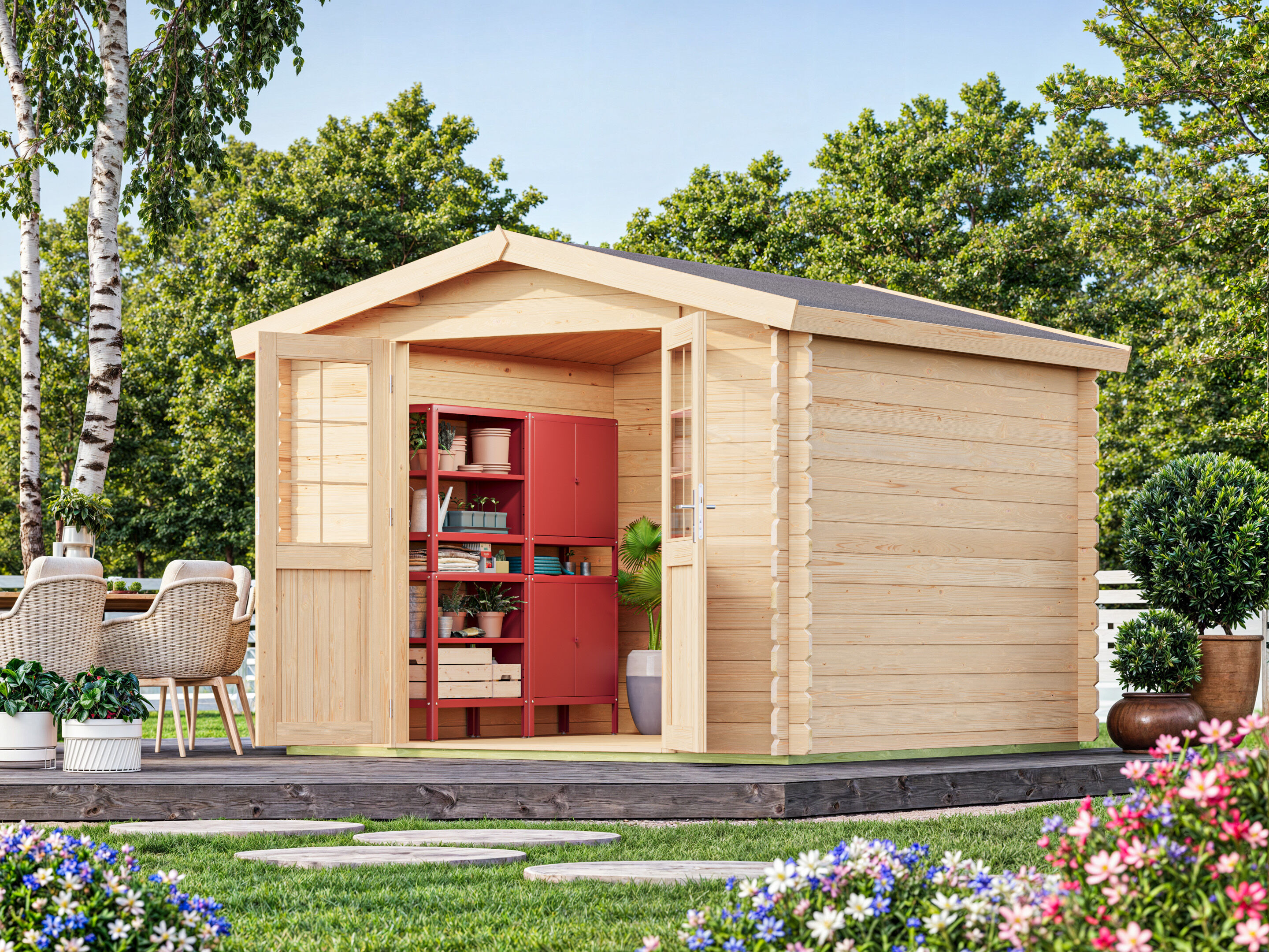 Fjordholz Gartenhaus Modell Bente 28 C 3x2m | Rabatt: 26 %