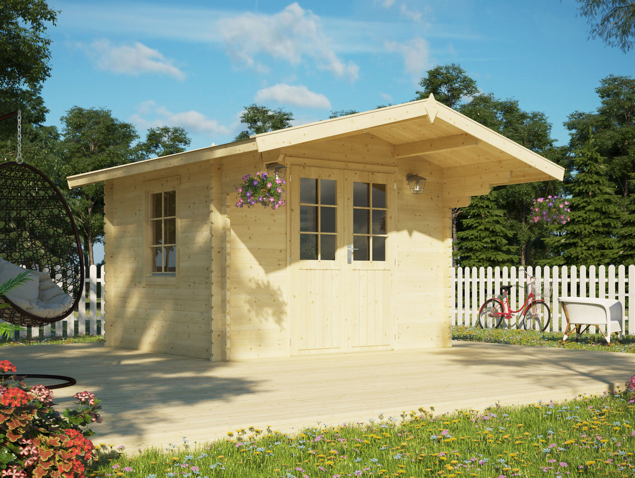 Gartenhaus Modell Salem 40 B 3x3m | Rabatt: 26 %