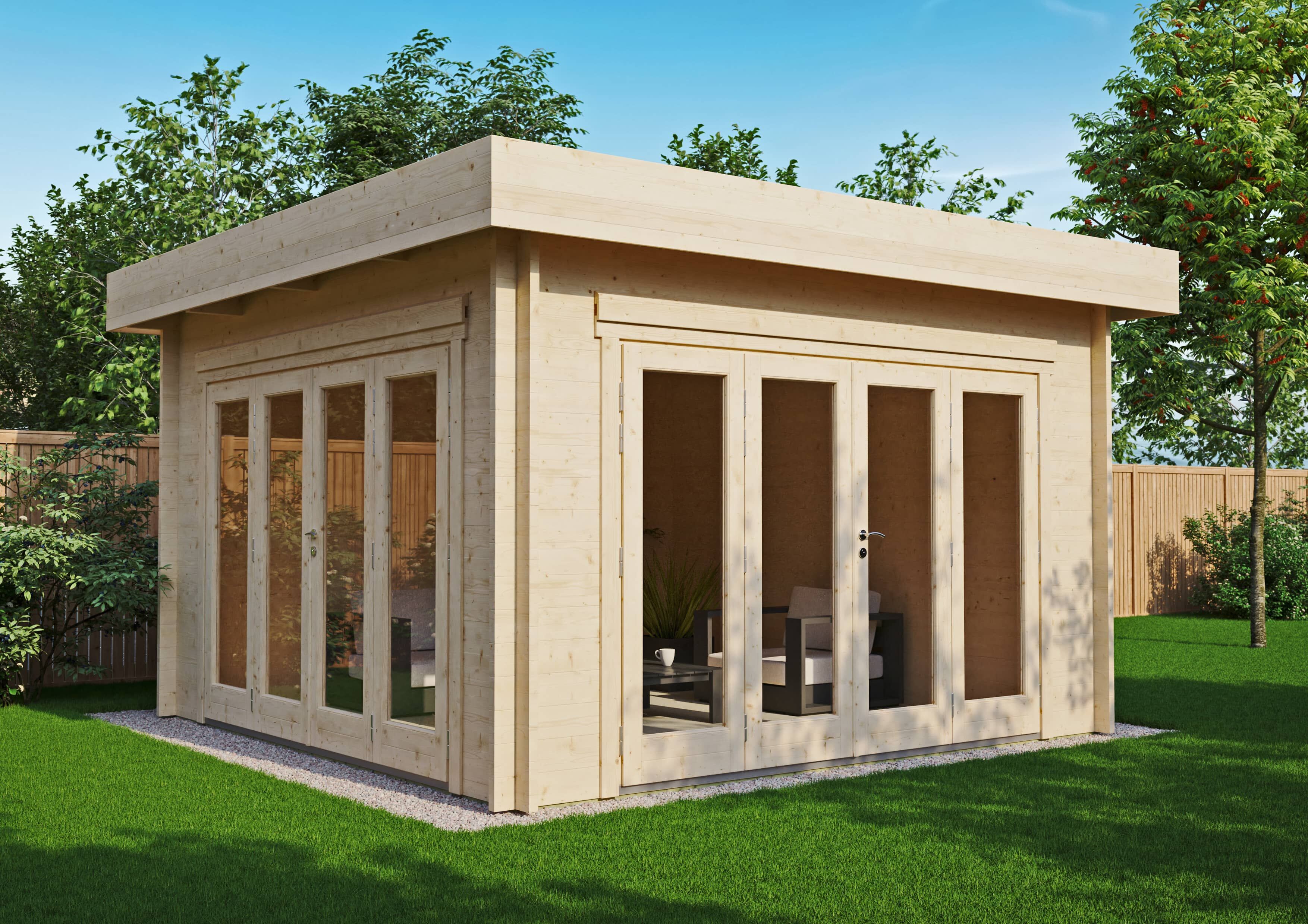 Fjordholz Gartenlounge Modell Sandra 44 A 4x4m | Rabatt: 26 %