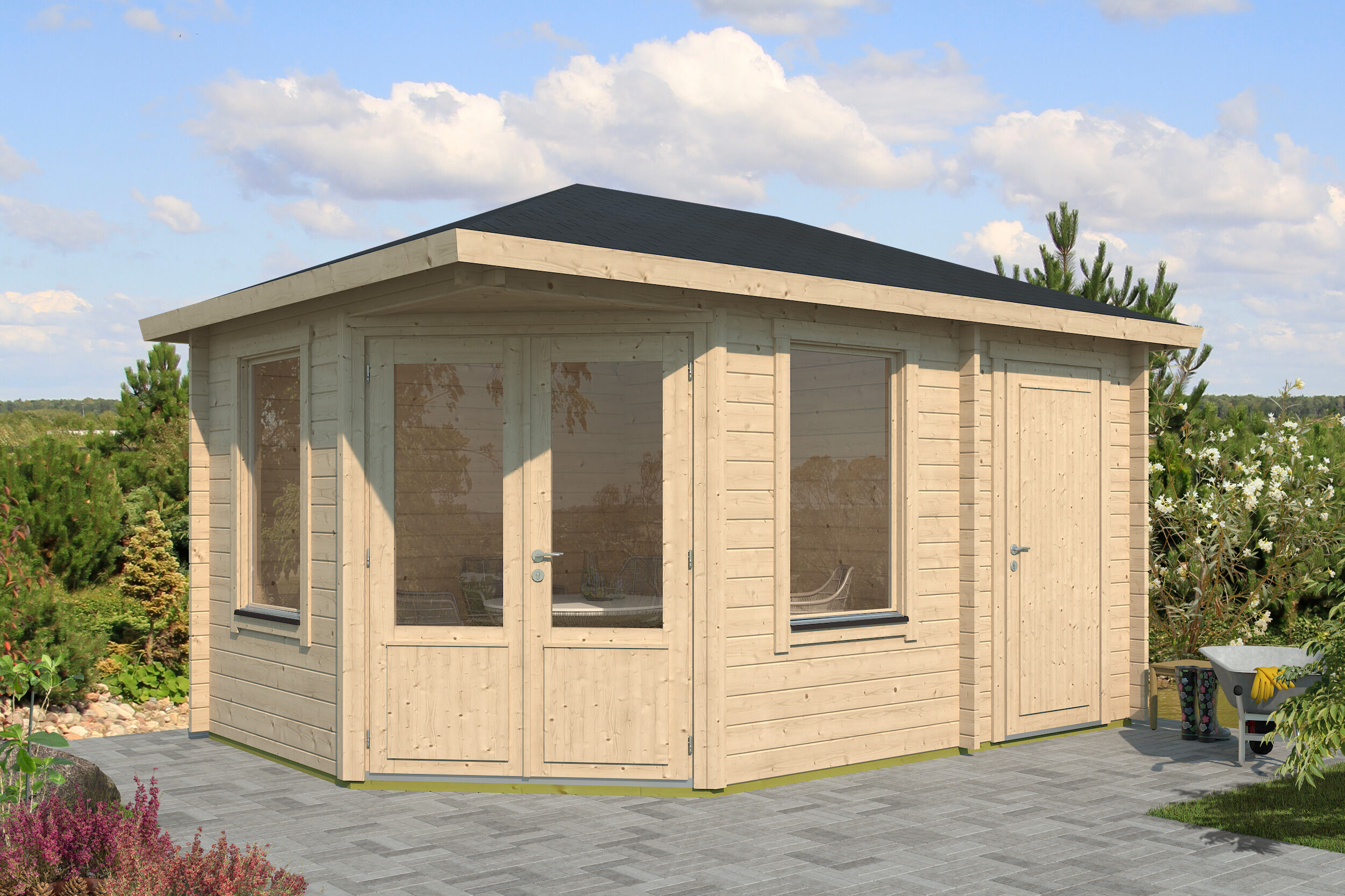 Fjordholz Gartenhaus Modell Lisa 44 C Klassik 5x4m | Rabatt: 26 %
