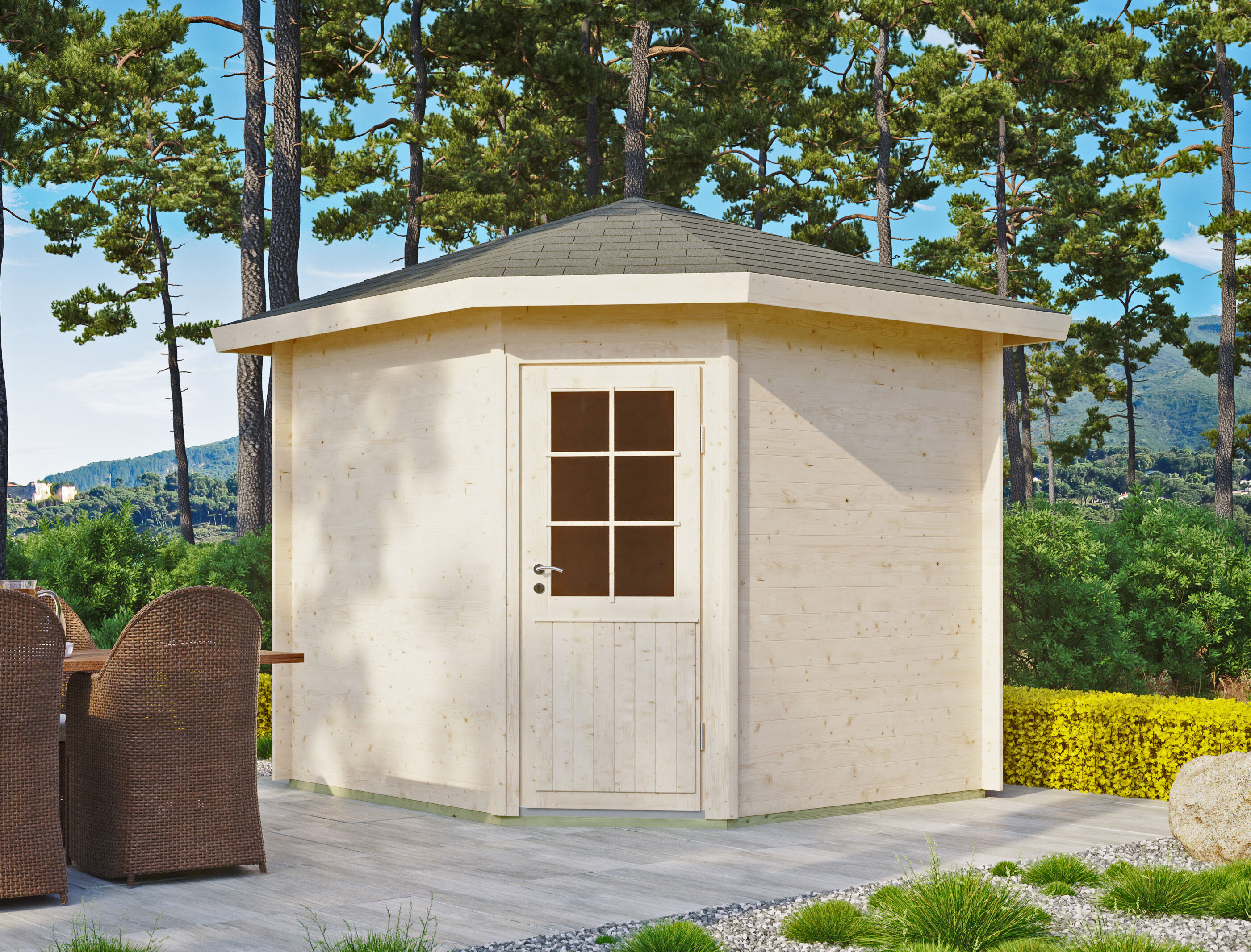 Gartenhaus Modell Panta 28 B 3x3m | Rabatt: 26 %