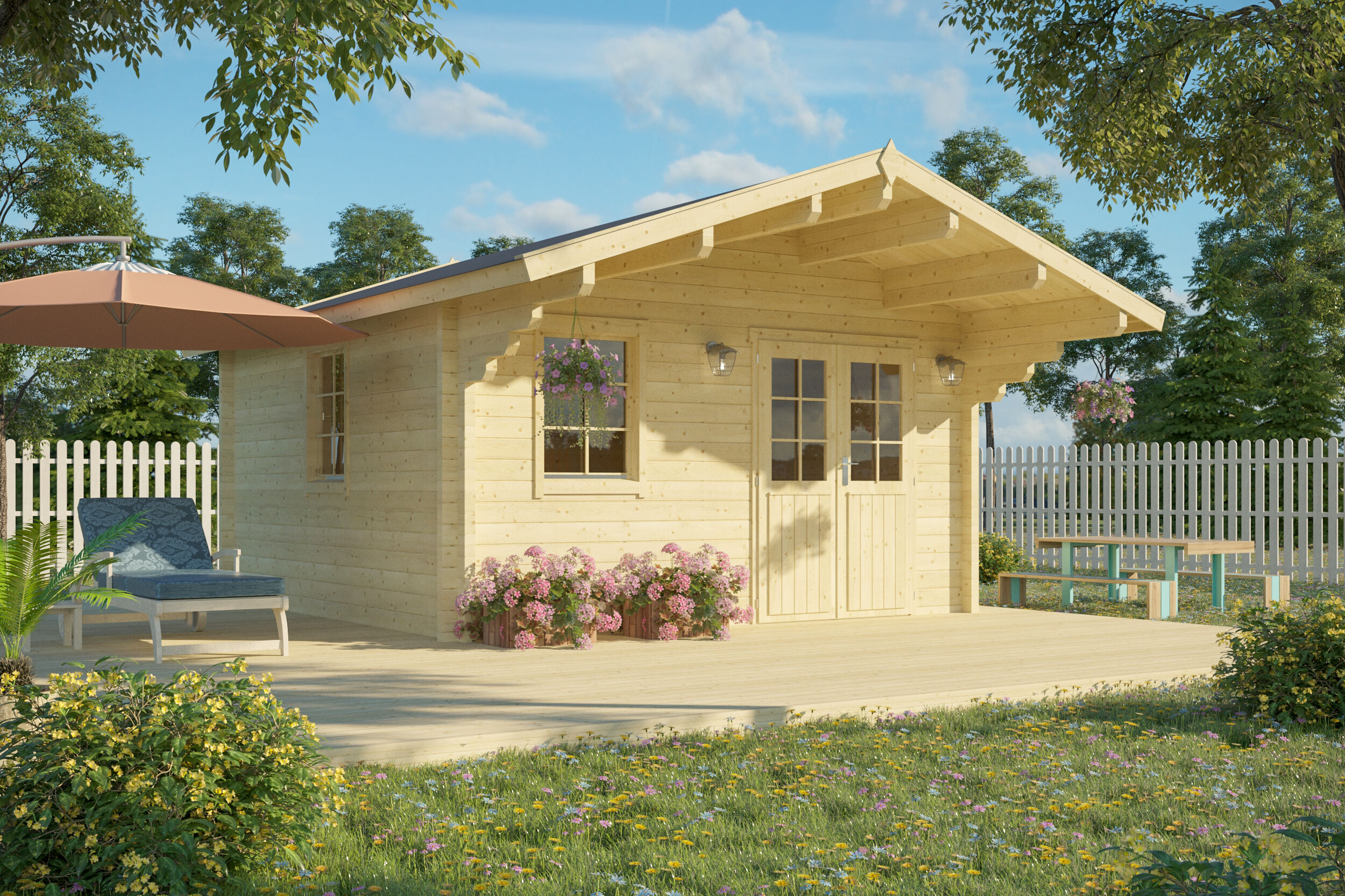 Gartenhaus Modell Chicago 70 A 5x4m | Rabatt: 26 %