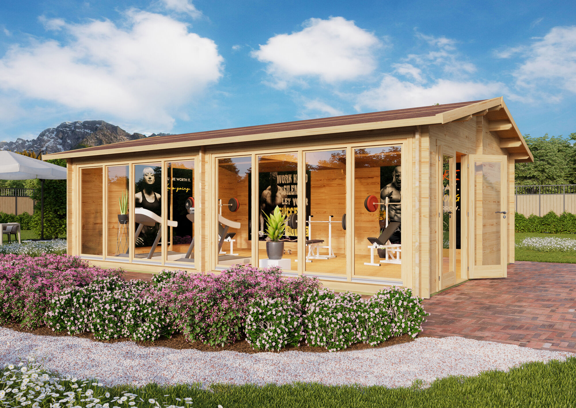 Fjordholz Gartenhaus Modell Marina 70 8x4m | Rabatt: 26 %
