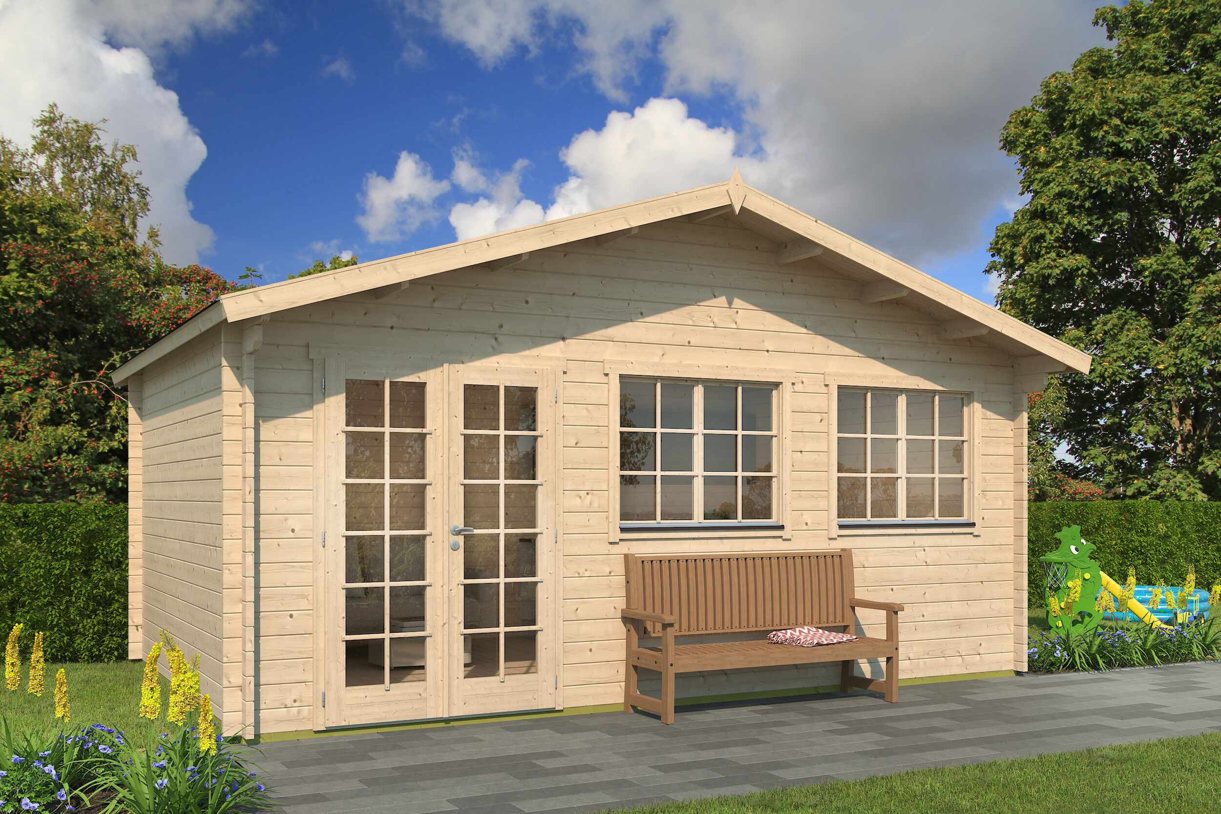 Fjordholz Gartenhaus Modell Rolf 44 B 6x4m | Rabatt: 26 %
