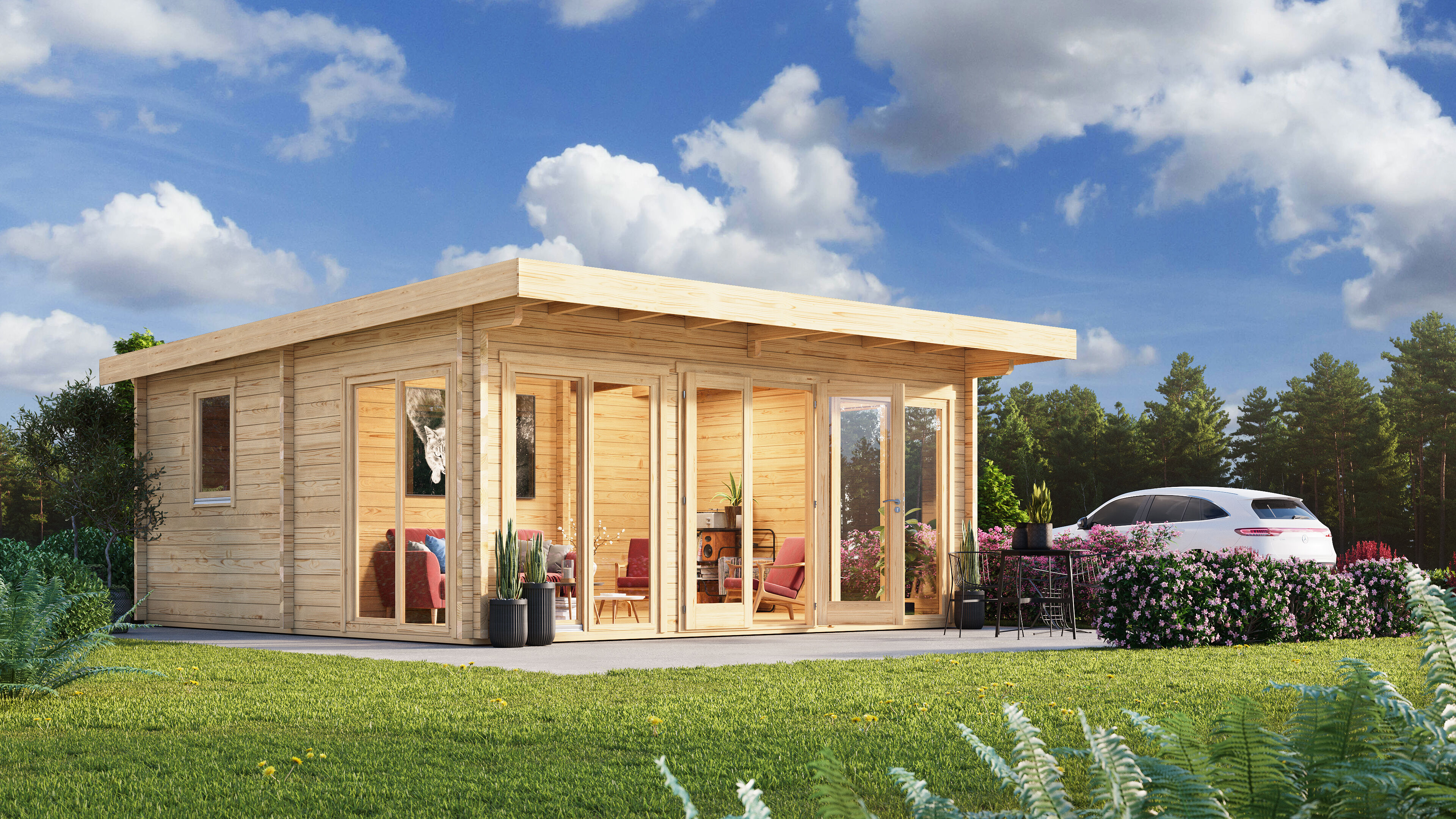Fjordholz Gartenhaus Modell Taunus 70 7x6m | Rabatt: 26 %