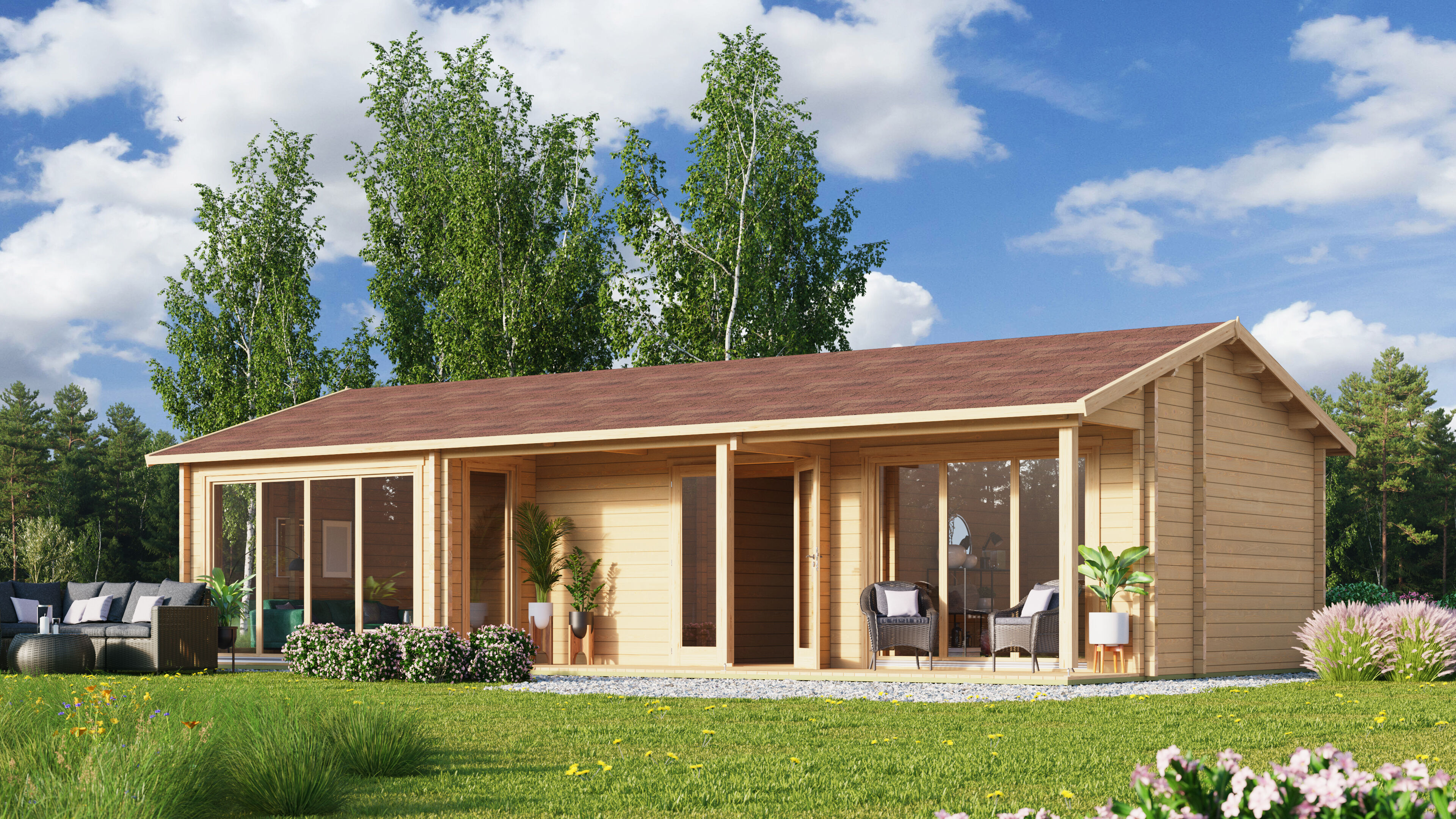 Fjordholz Gartenhaus Modell Casablanca 70 11x4m | Rabatt: 26 %