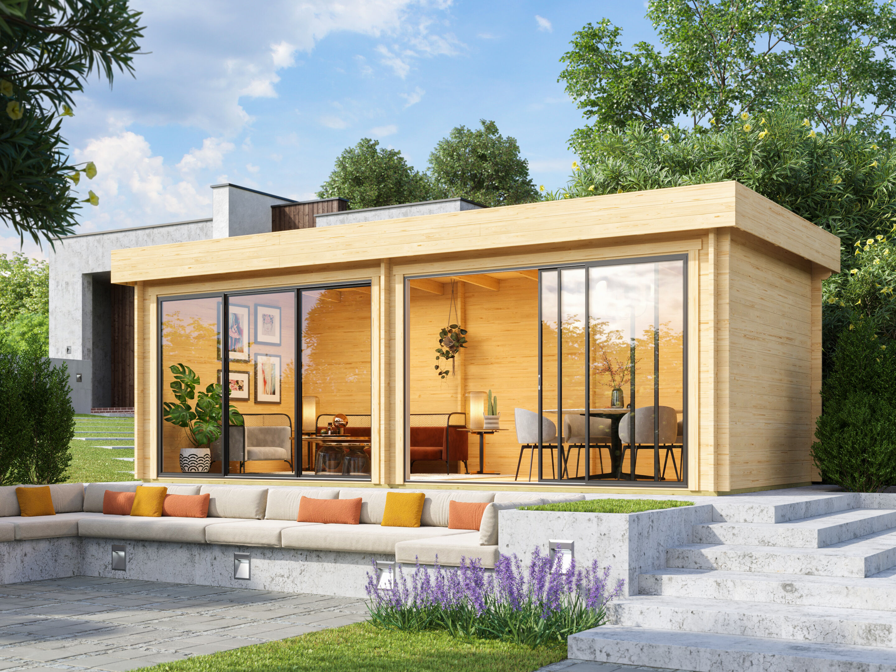 Fjordholz Gartenhaus Alu Concept Lasse 44 A 7x3m | Rabatt: 26 %