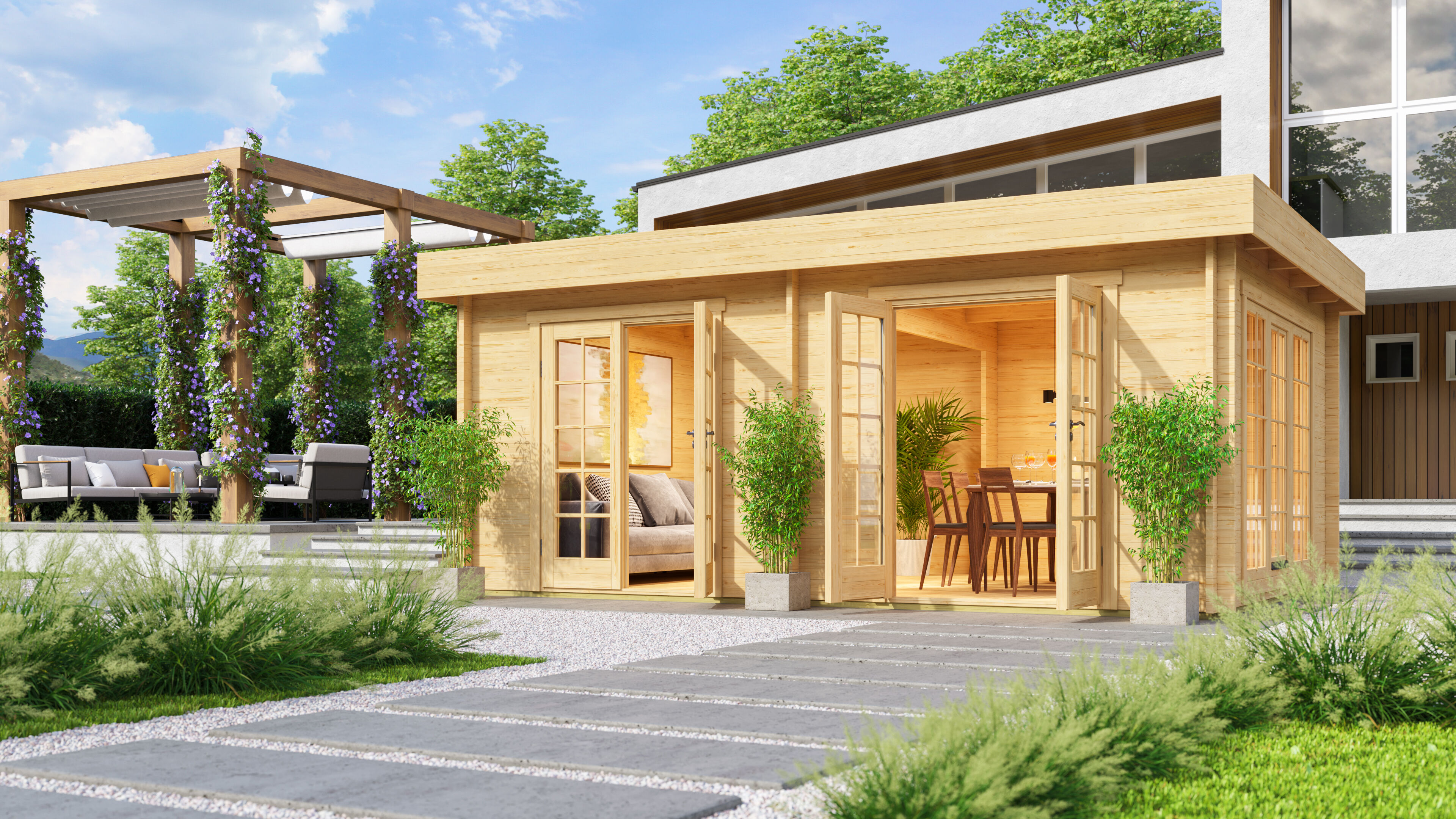 Gartenhaus Modell Pia 44 6x4m | Rabatt: 26 %