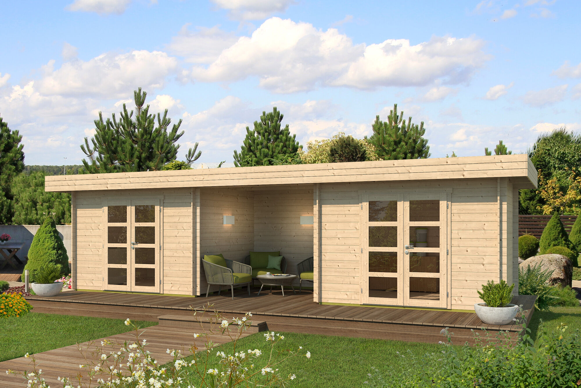 Fjordholz Gartenhaus Modell Johann 44 6x3m | Rabatt: 26 %