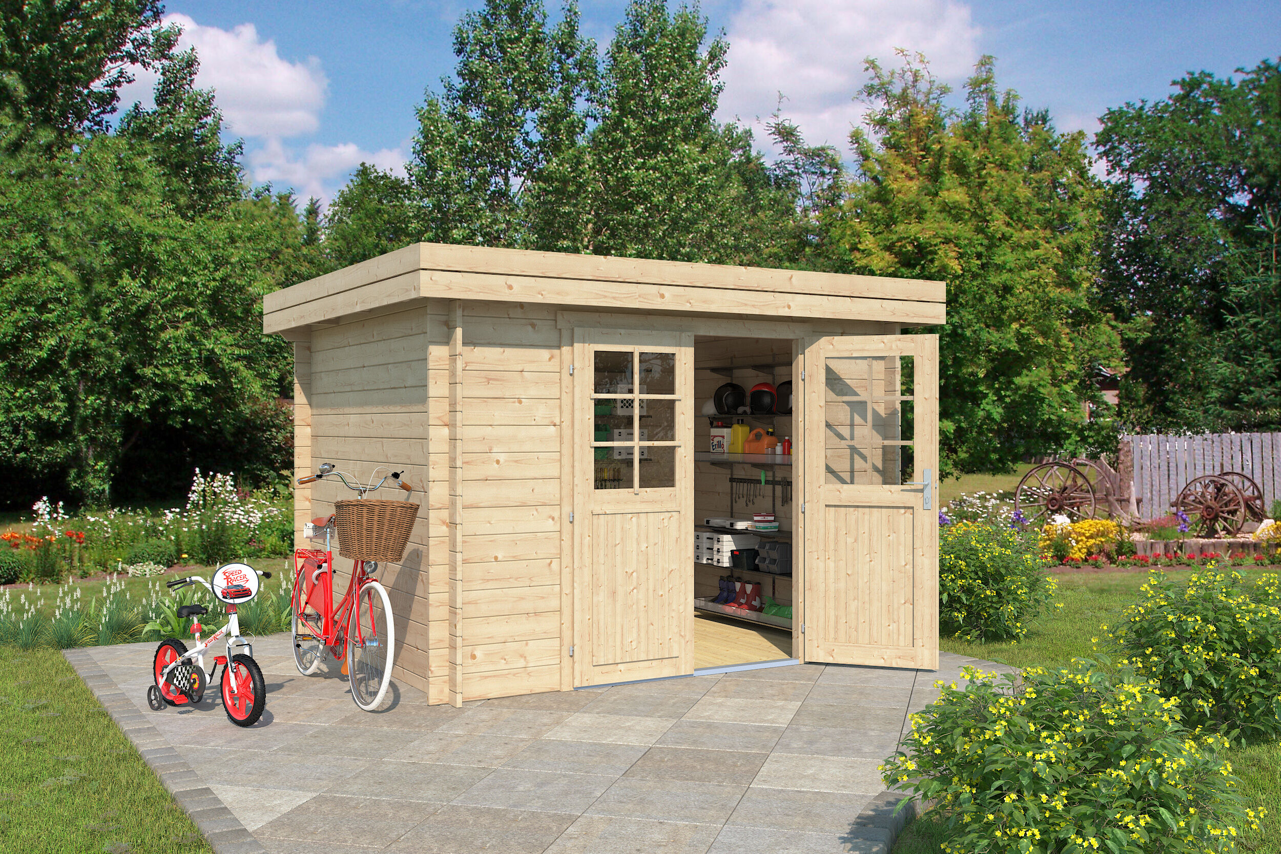 Fjordholz Gartenhaus Modell Linz 28 B 3x2m | Rabatt: 26 %