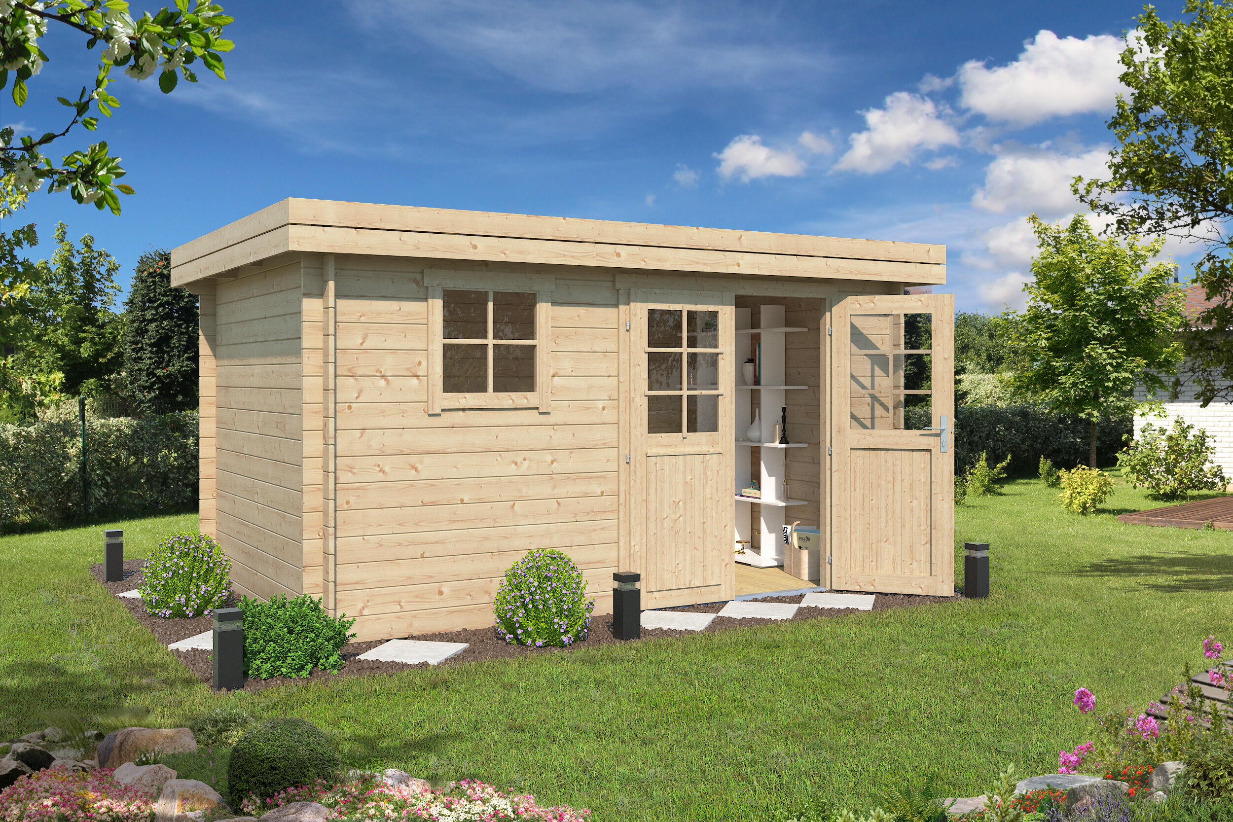 Fjordholz Gartenhaus Modell Linz 28 C 4x3m | Rabatt: 26 %