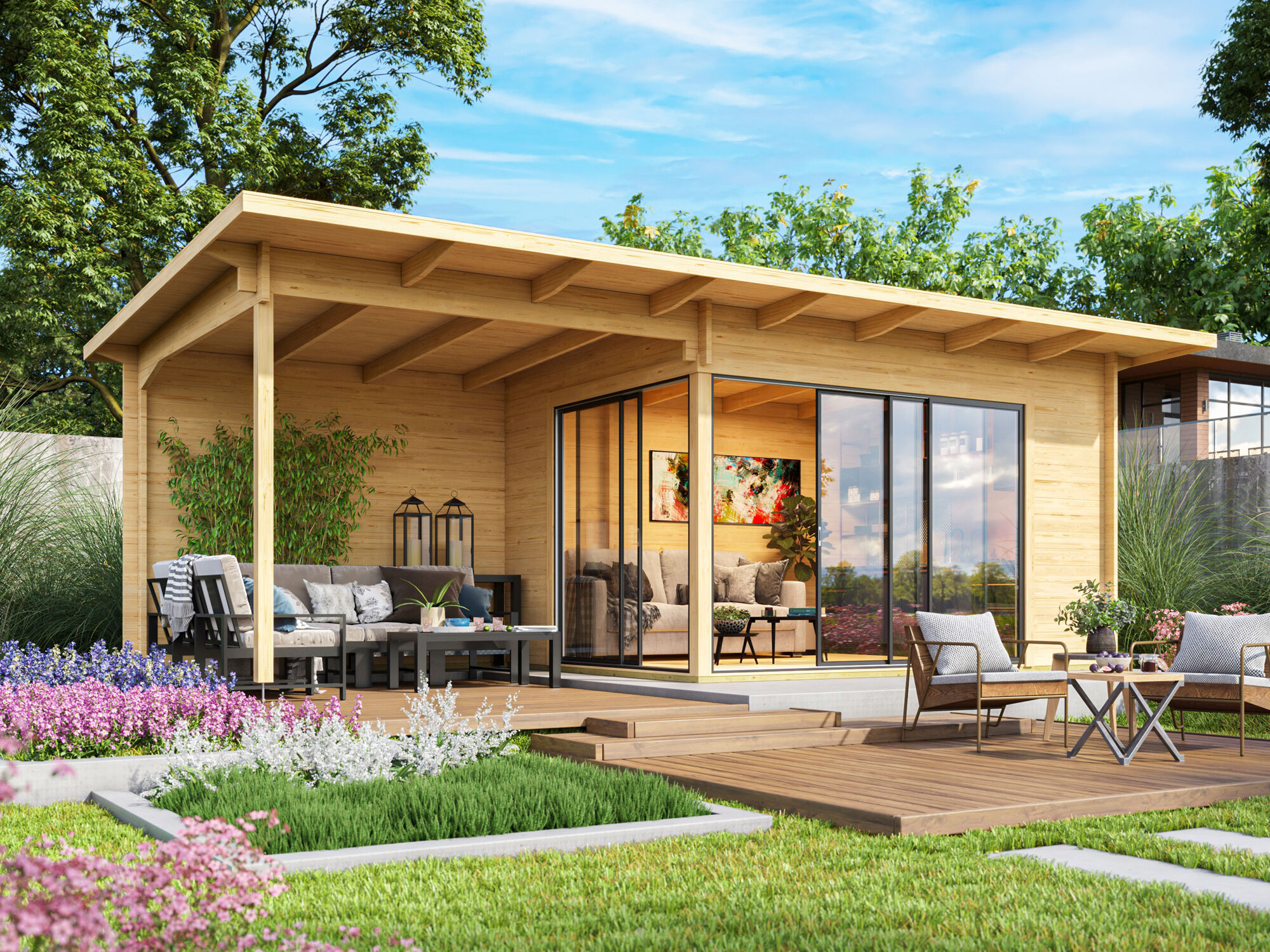 Fjordholz Gartenhaus Modell Starla 44 C 6x4m | Rabatt: 26 %
