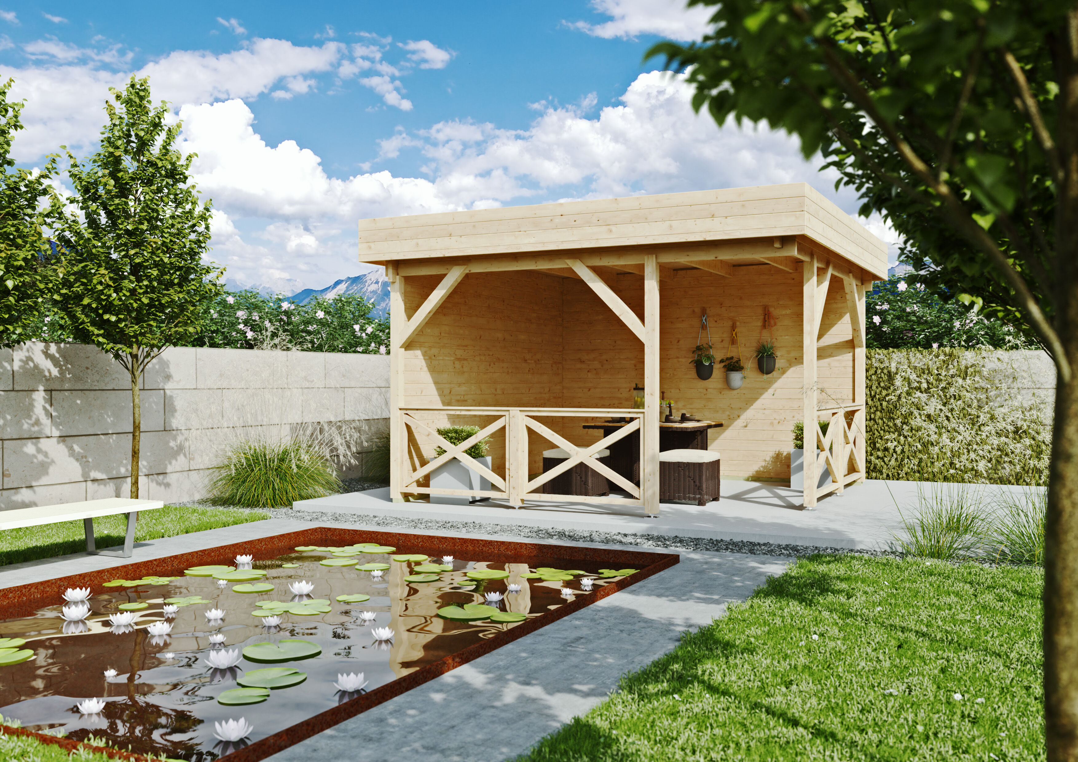 Gartenhaus Modell Salo 40 B 4x4m | Rabatt: 26 %