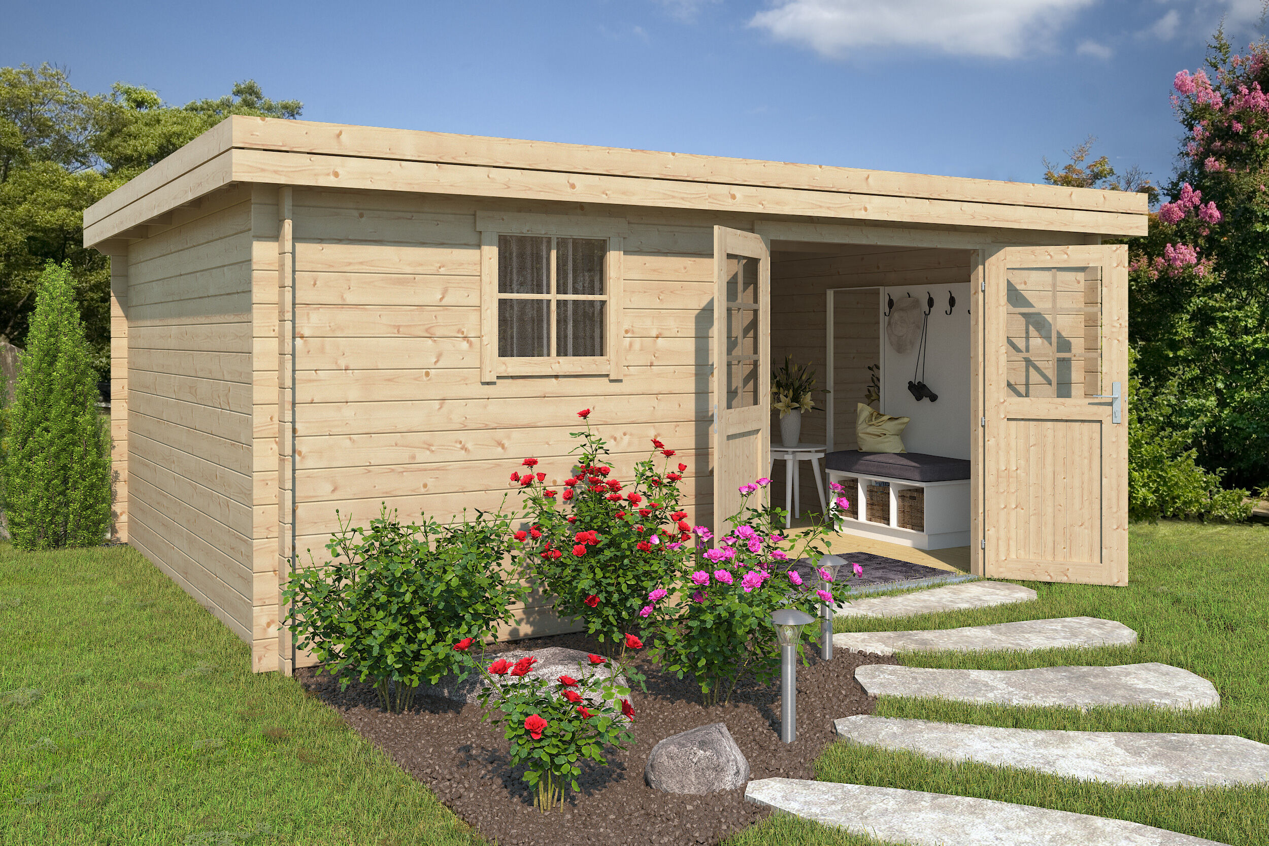 Fjordholz Gartenhaus Modell Linz 28 G 5x4m | Rabatt: 26 %