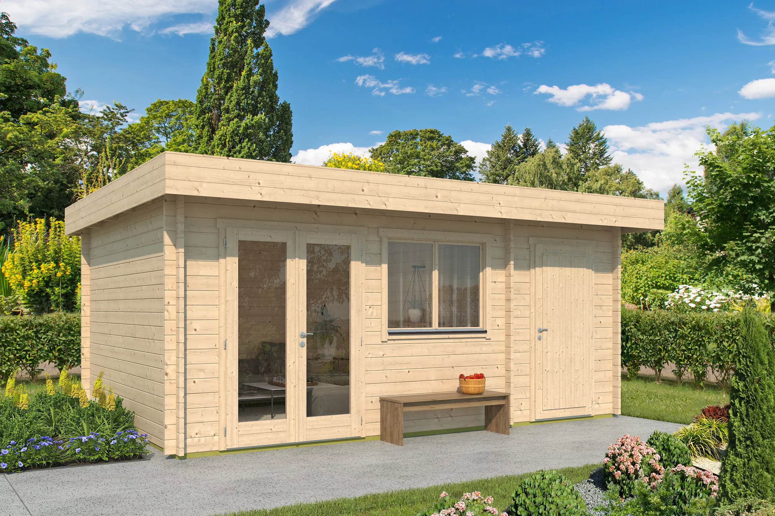 Fjordholz Gartenhaus Modell Kurt 44 C 5x3m | Rabatt: 26 %