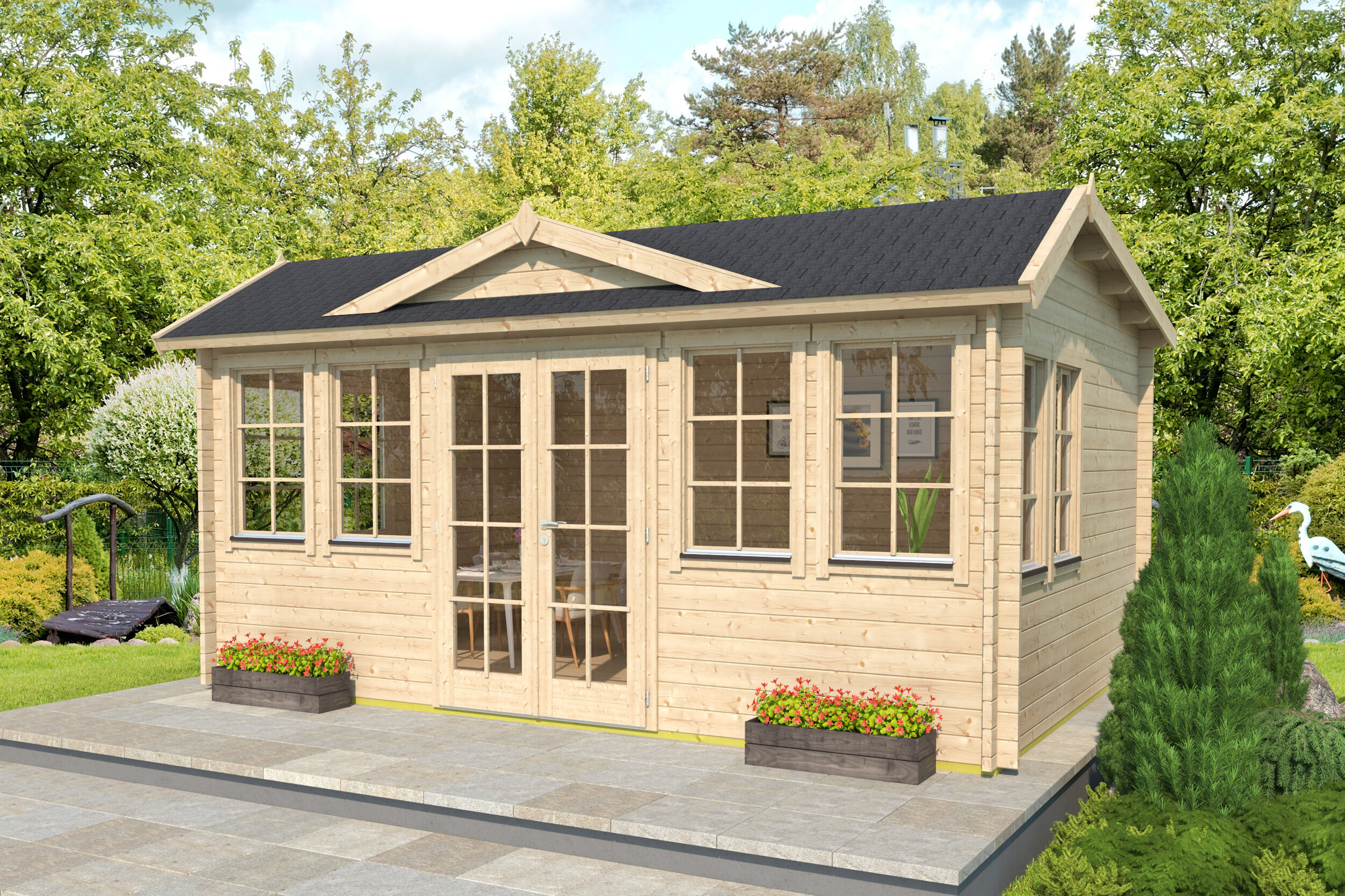 Fjordholz Gartenhaus Modell Teehaus Newcastle 44 5x4m | Rabatt: 26 %
