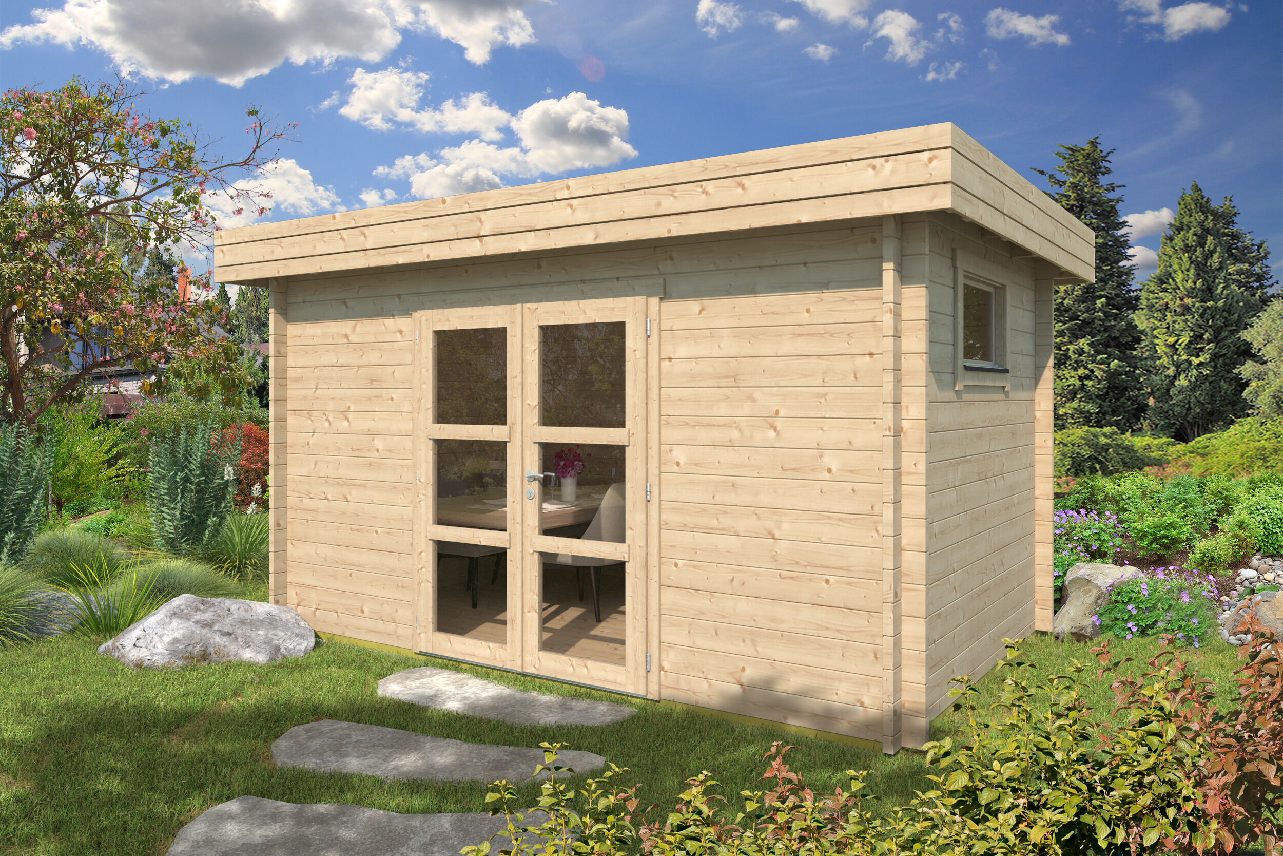 Fjordholz Gartenhaus Modell Cortina 44 4x3m | Rabatt: 26 %