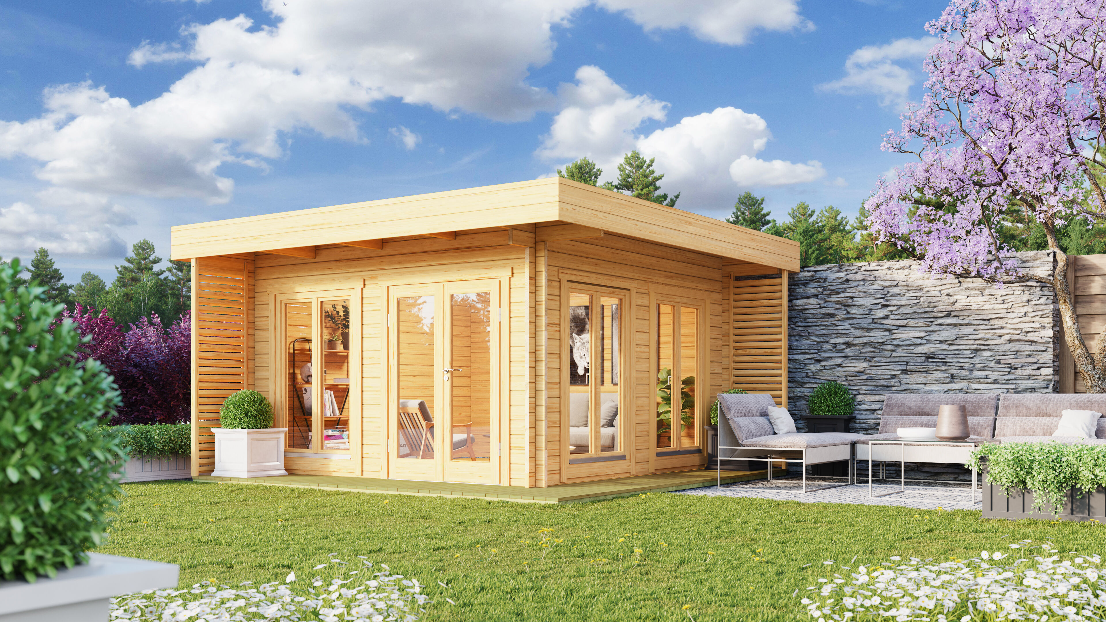 Gartenlounge Modell Petra 44 E 6x4m | Rabatt: 26 %