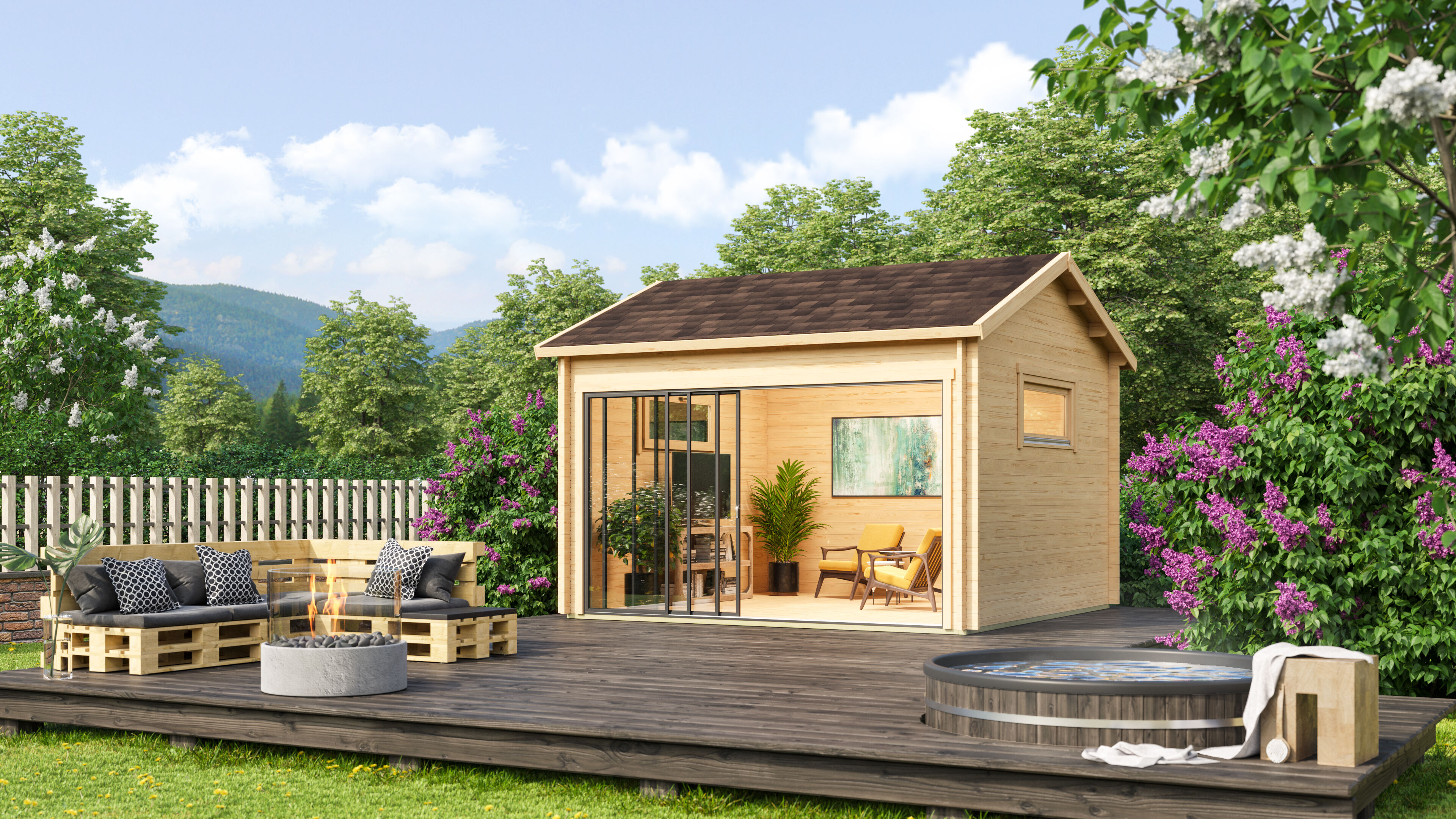 Fjordholz Gartenhaus Alu Concept Jara 44 A 4x3m | Rabatt: 26 %