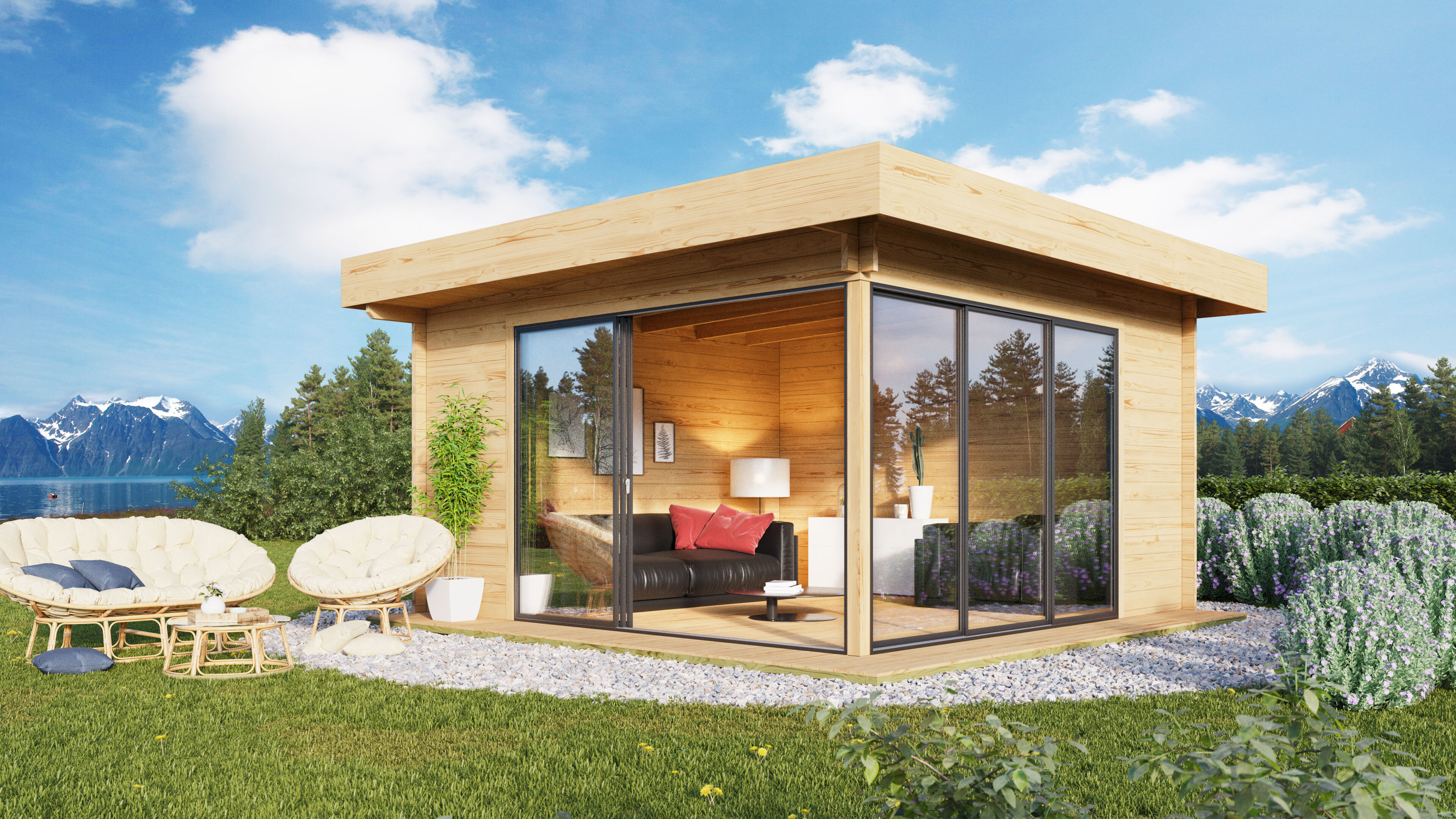 Fjordholz Gartenhaus Alu Concept 70 D 6x4m | Rabatt: 26 %