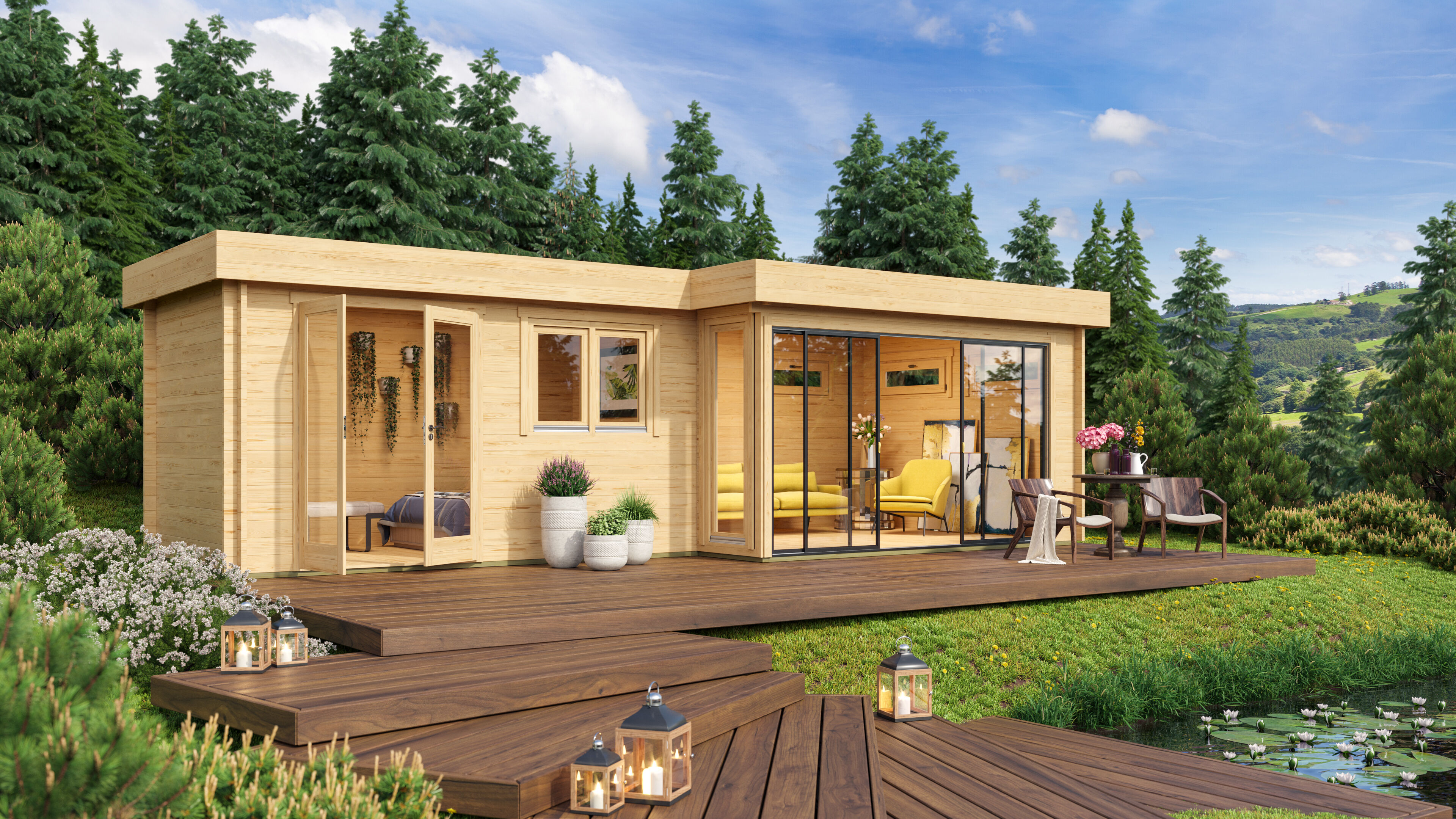 Fjordholz Gartenhaus  Alu Concept 70 K 6x4m | Rabatt: 26 %