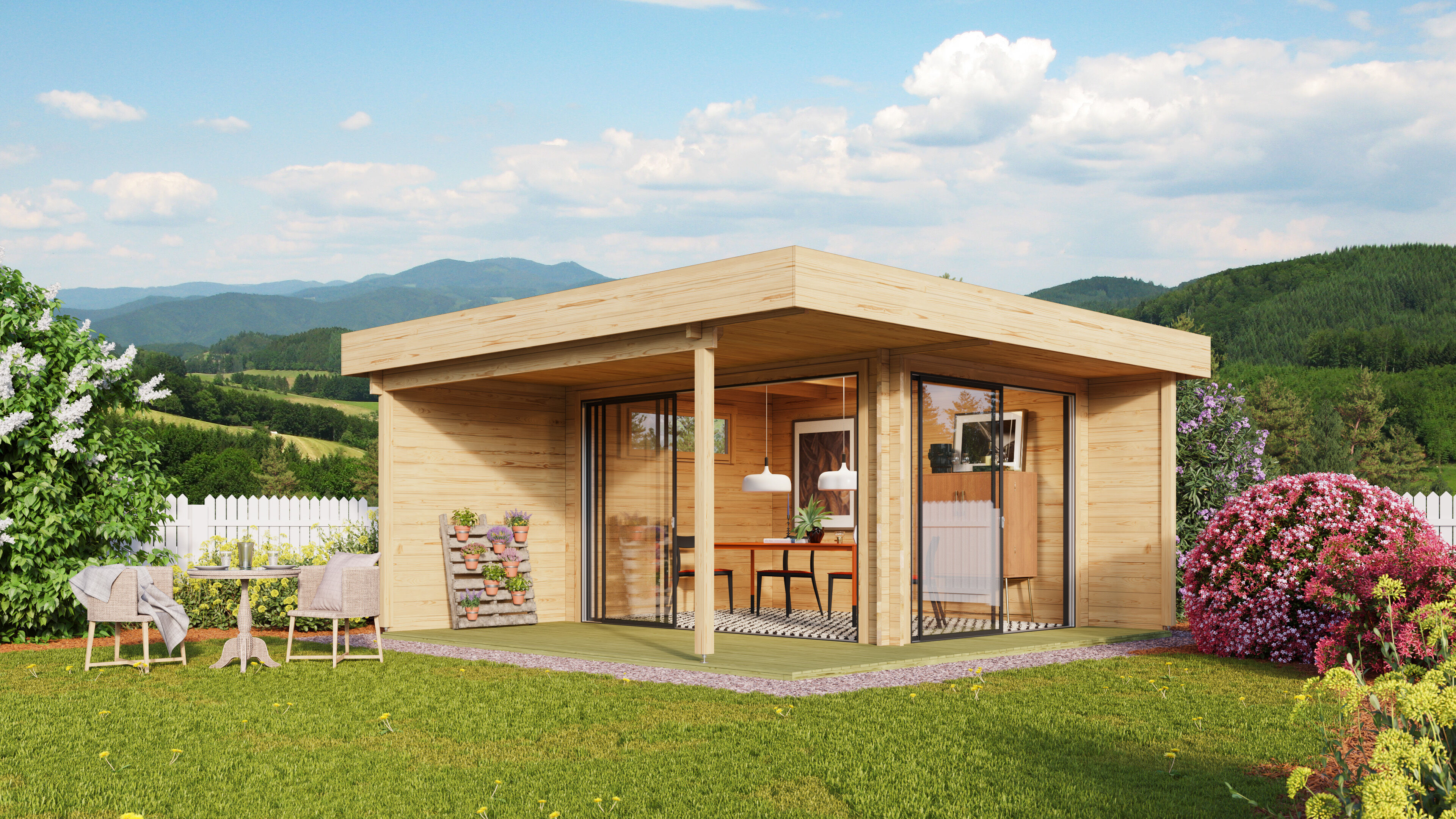 Fjordholz Gartenhaus Alu Concept Relax 44 B 6x4m | Rabatt: 26 %