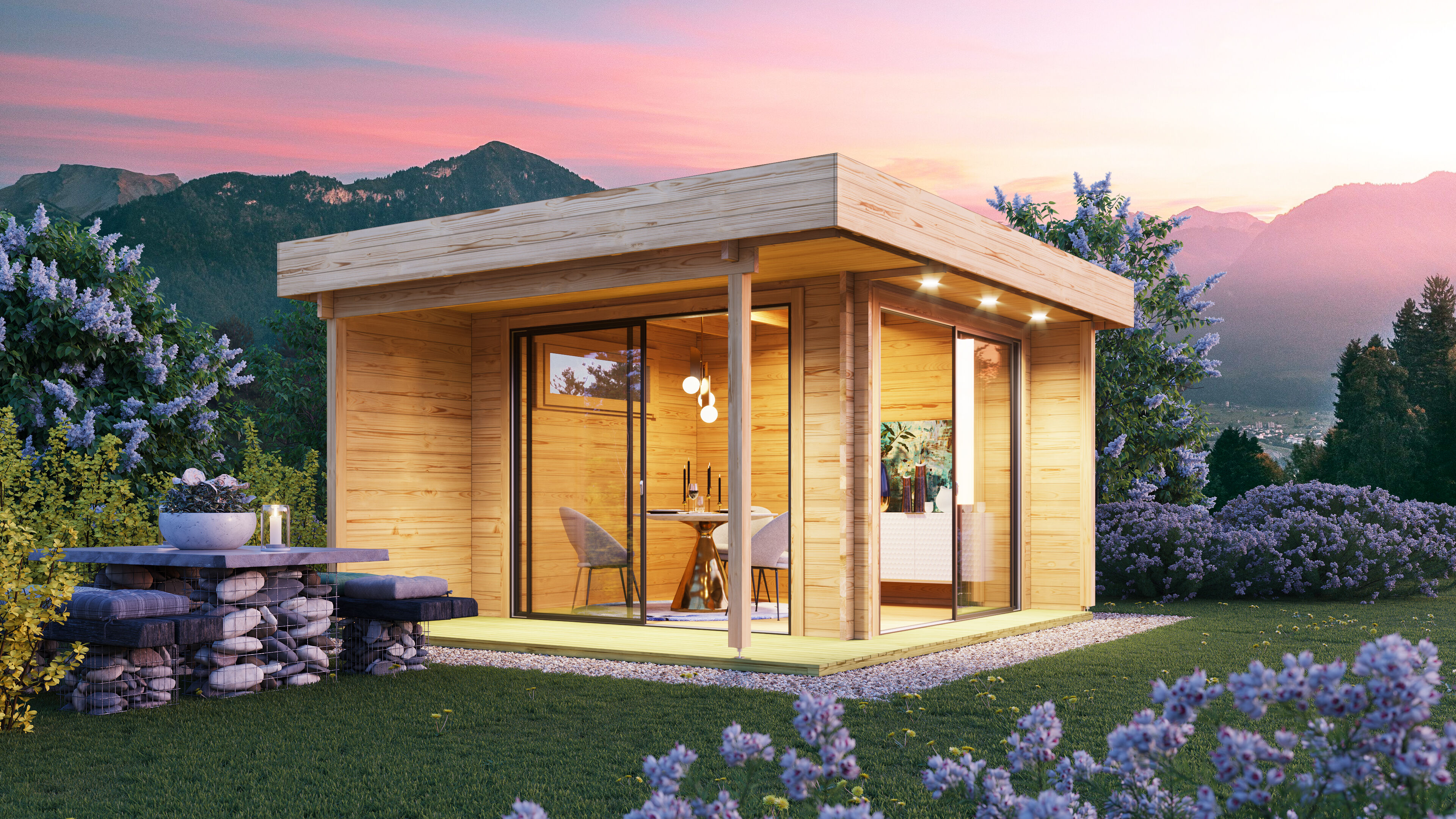 Fjordholz Gartenhaus Alu Concept Relax 44 D 6x4m | Rabatt: 26 %
