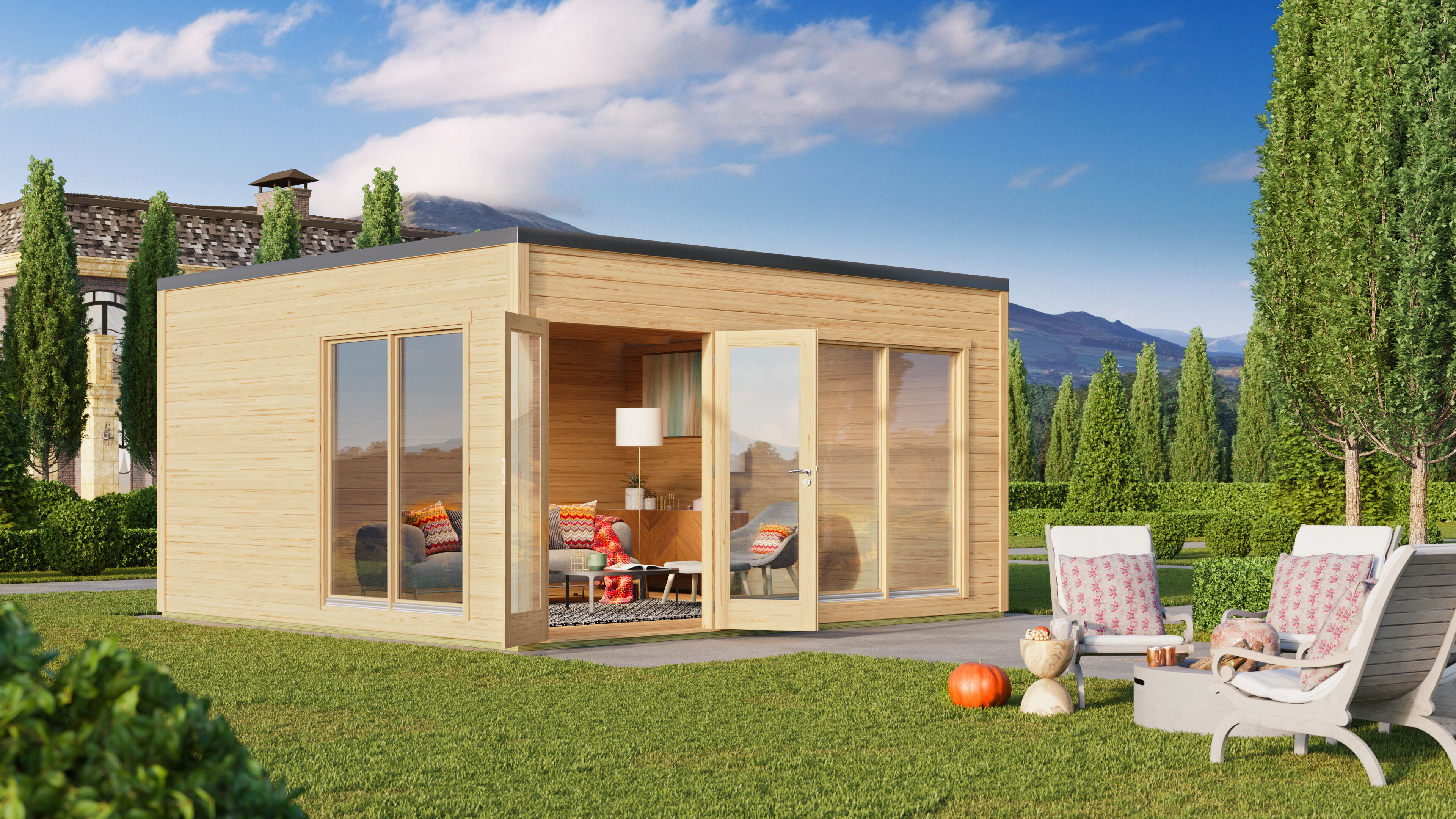 Fjordholz Gartenhaus Modell Q-BIC 70 B 6x4m | Rabatt: 26 %