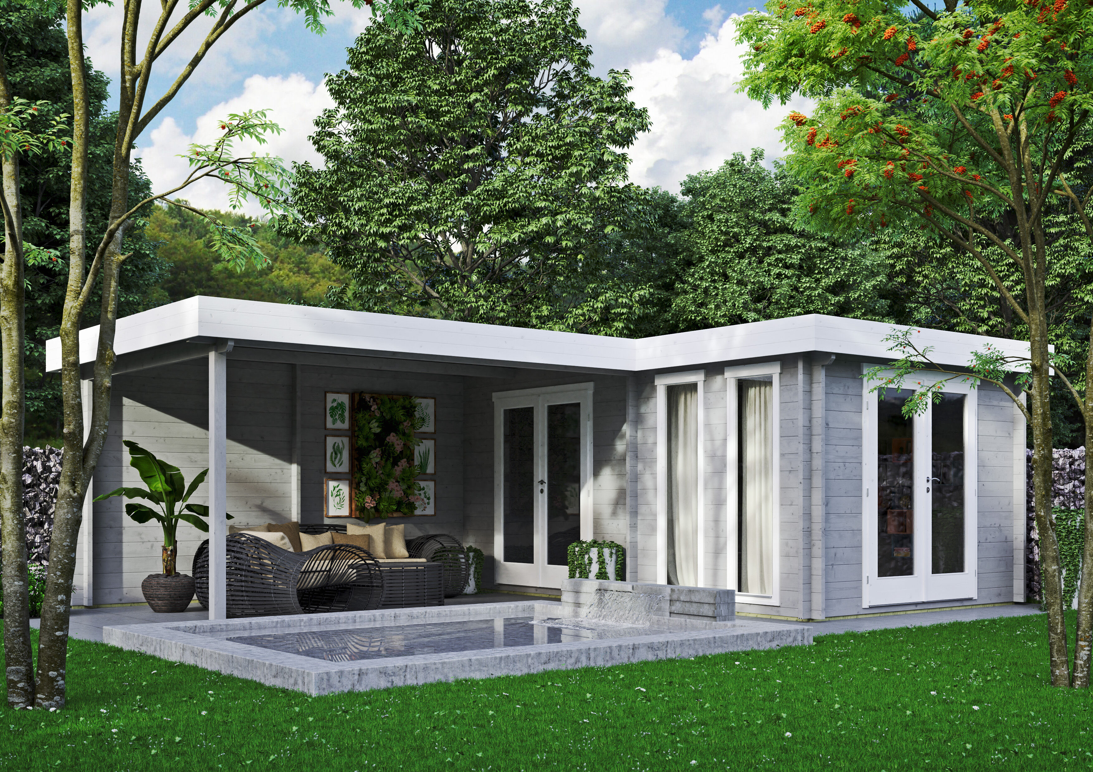 Fjordholz Gartenhaus Modell Luisa 70 6x4m | Rabatt: 26 %